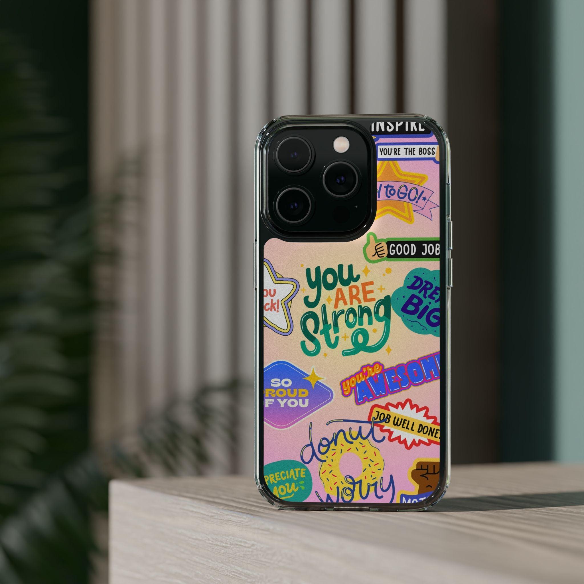 Motivational Stickers Clear Case