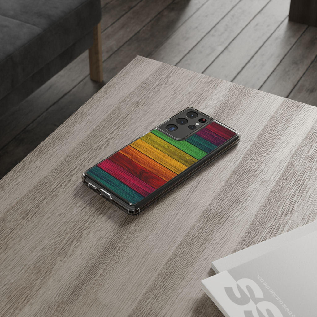 Rainbow On Woods Clear Cases
