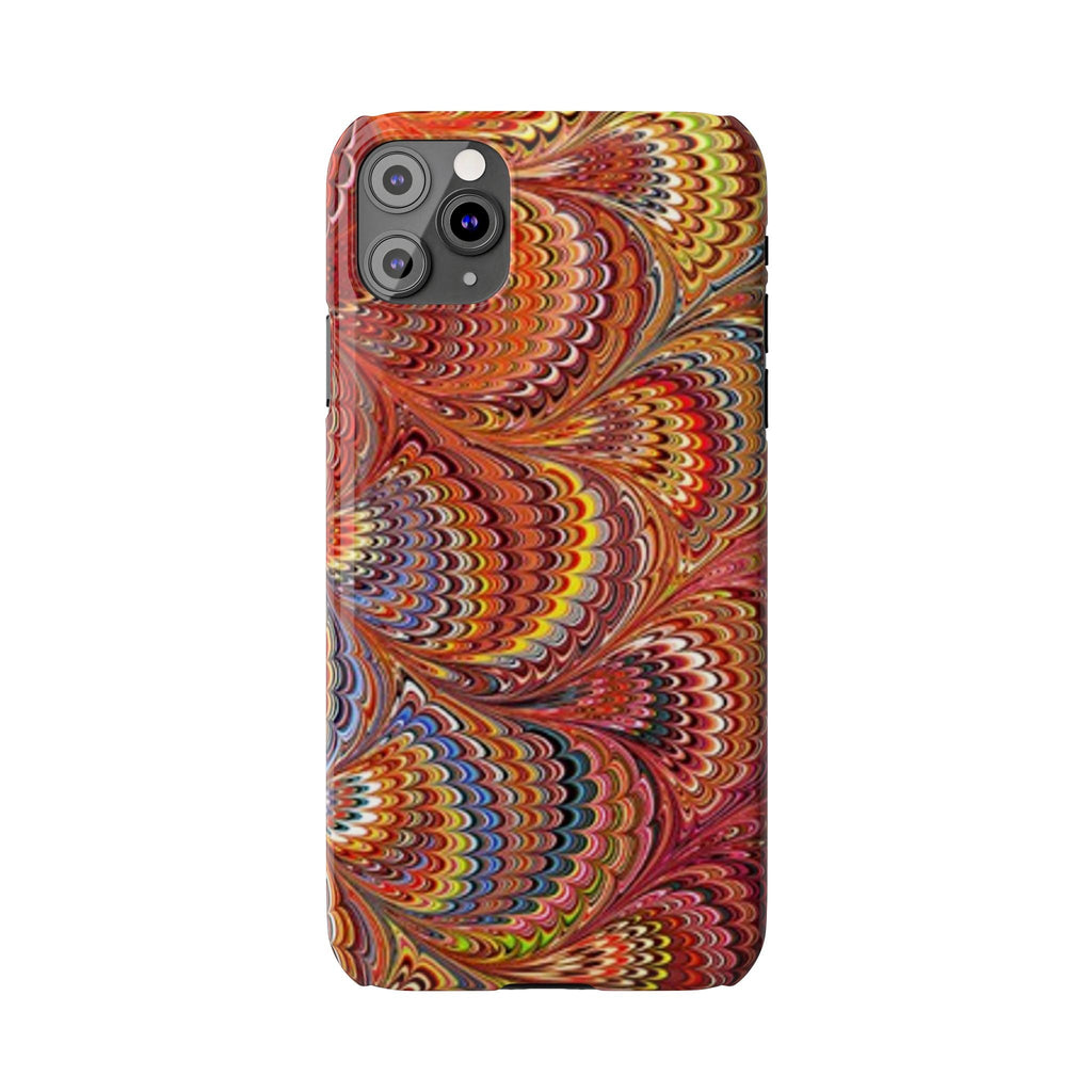 Italian Marbled Design, Red and Blue Pallet
