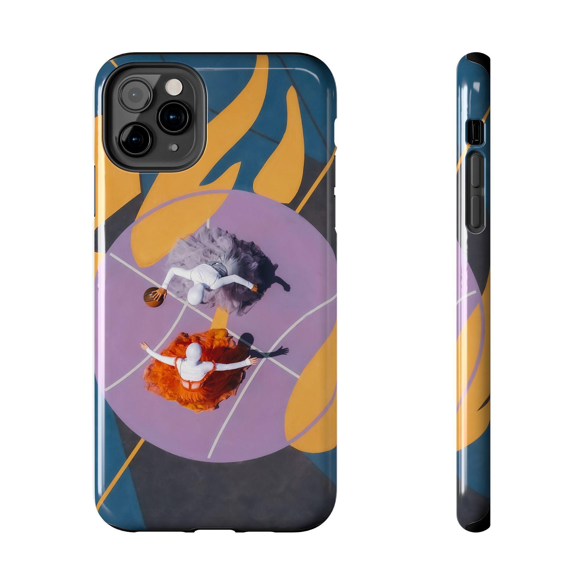 Two Womens Play basket ball Tough Phone Cases
