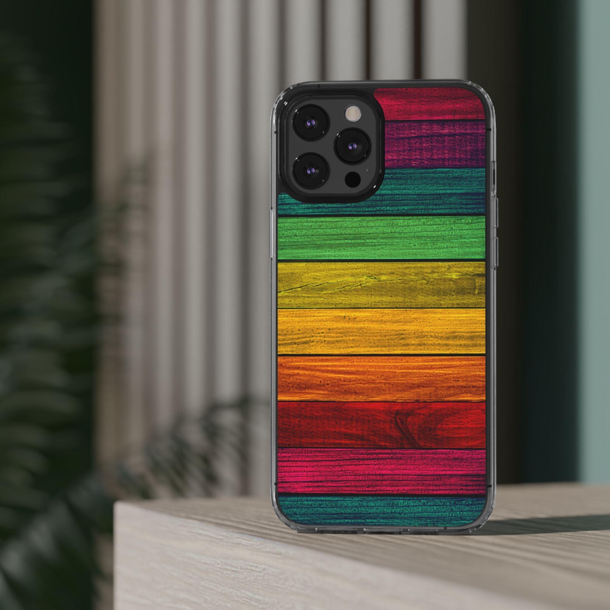 Rainbow On Woods Clear Cases