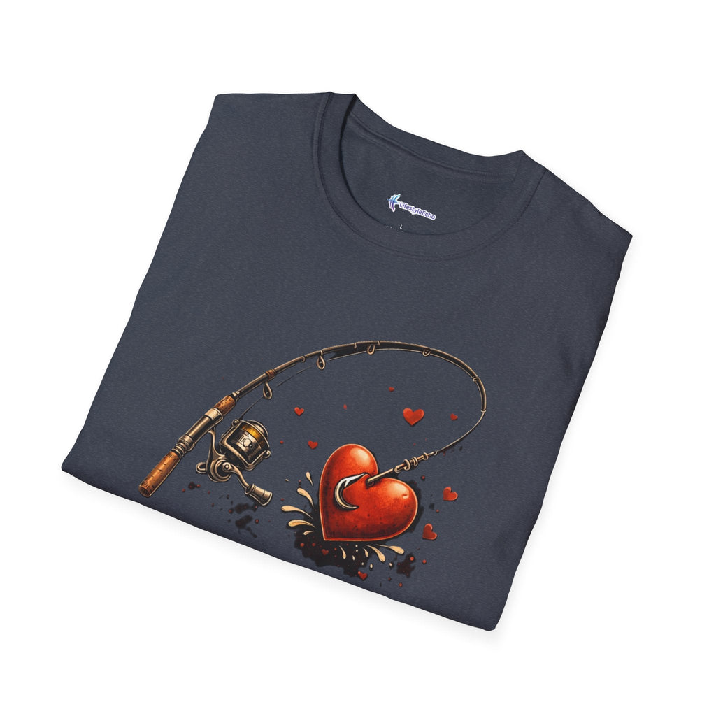 Caught Feelings Fishing Valentine T-Shirt