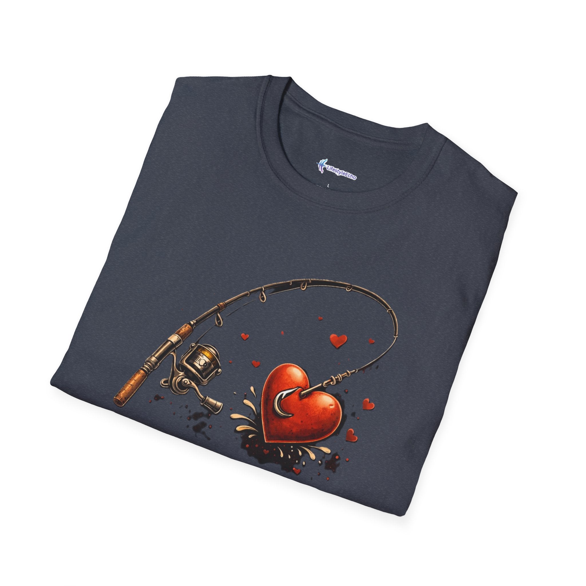Caught Feelings Fishing Valentine T-Shirt