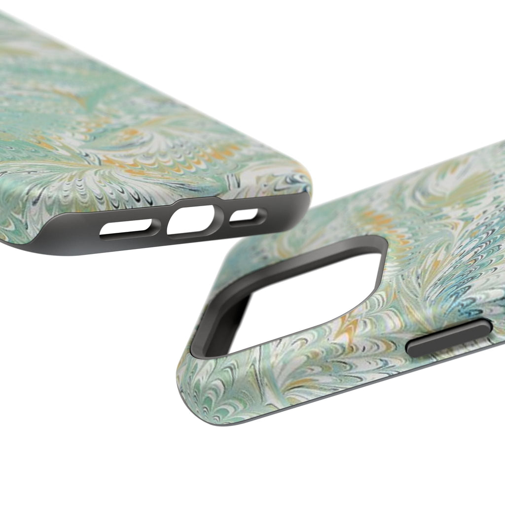 Mint Green Marbled Swirl Phone Case - Dual Layer