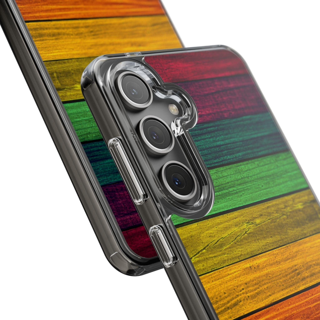 Rainbow On Woods Clear Cases