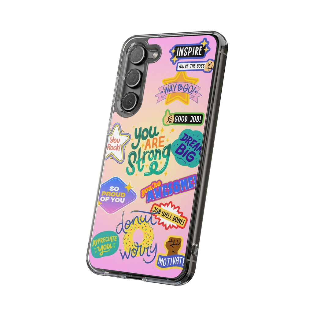Motivational Stickers Clear Case