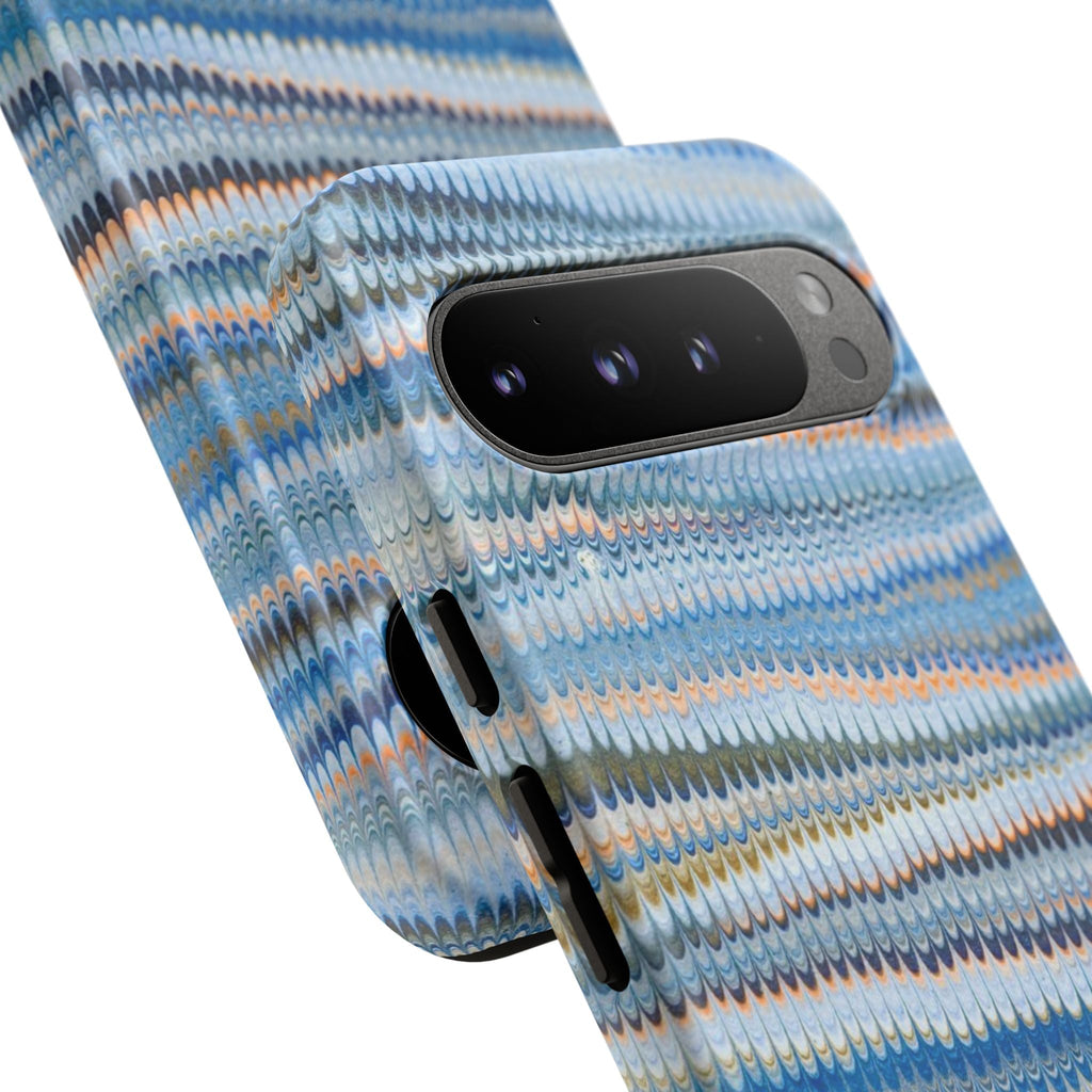Blue Marbled Phone Cases iPhone + Samsung - all models, Vintage Marbled Design - Tough Cases
