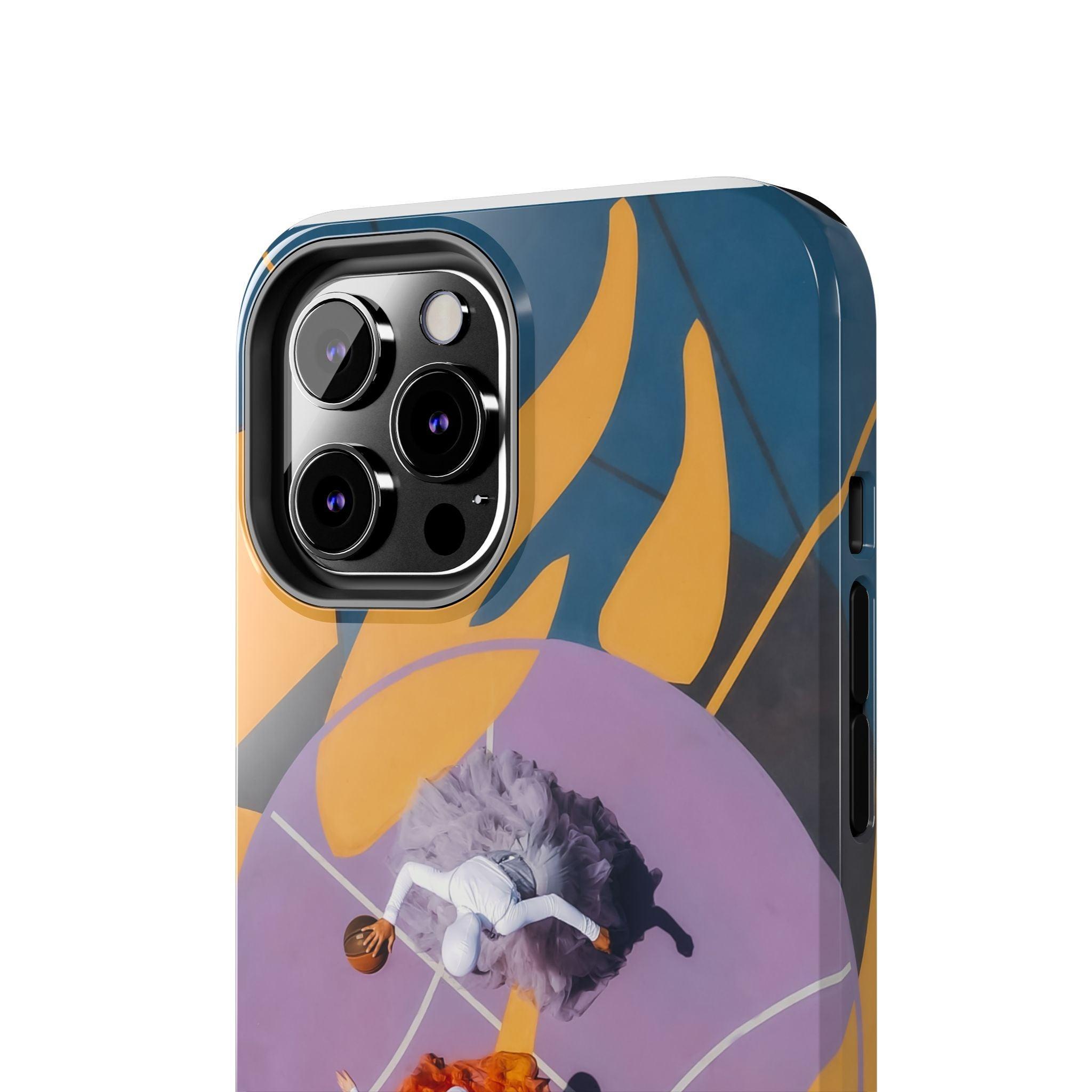Two Womens Play basket ball Tough Phone Cases