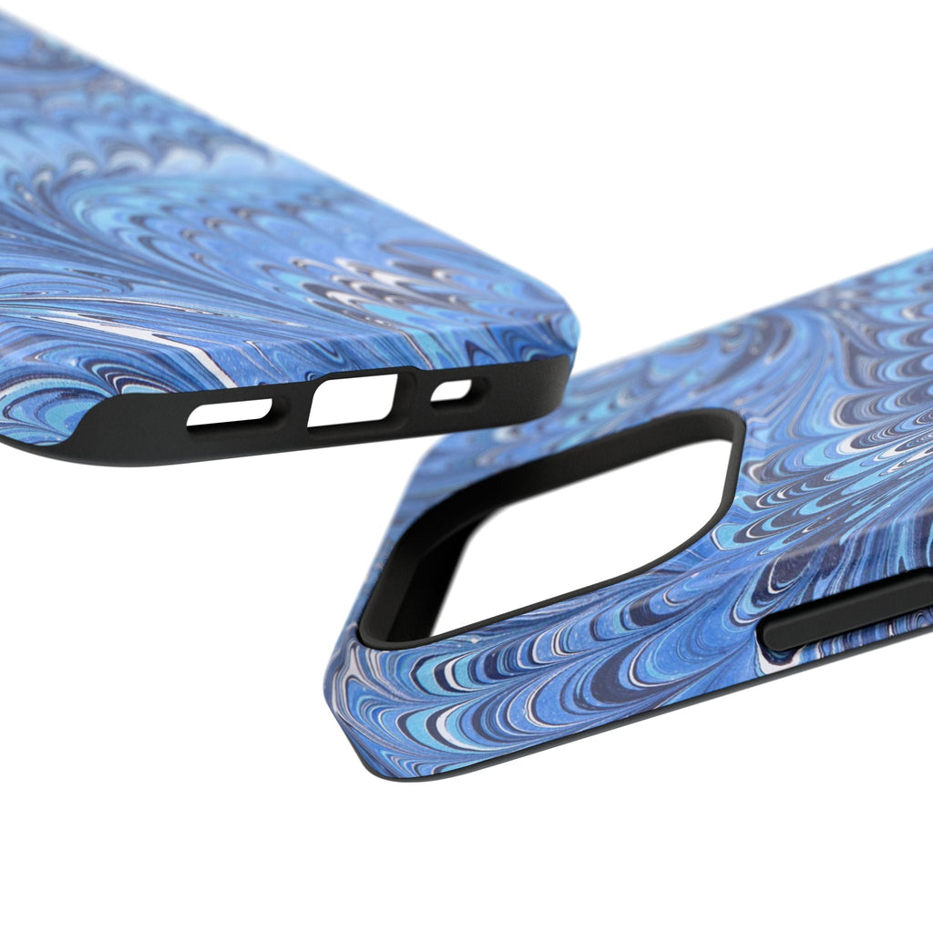 Blue Marbled Swirl Phone Case - Dual Layer Case