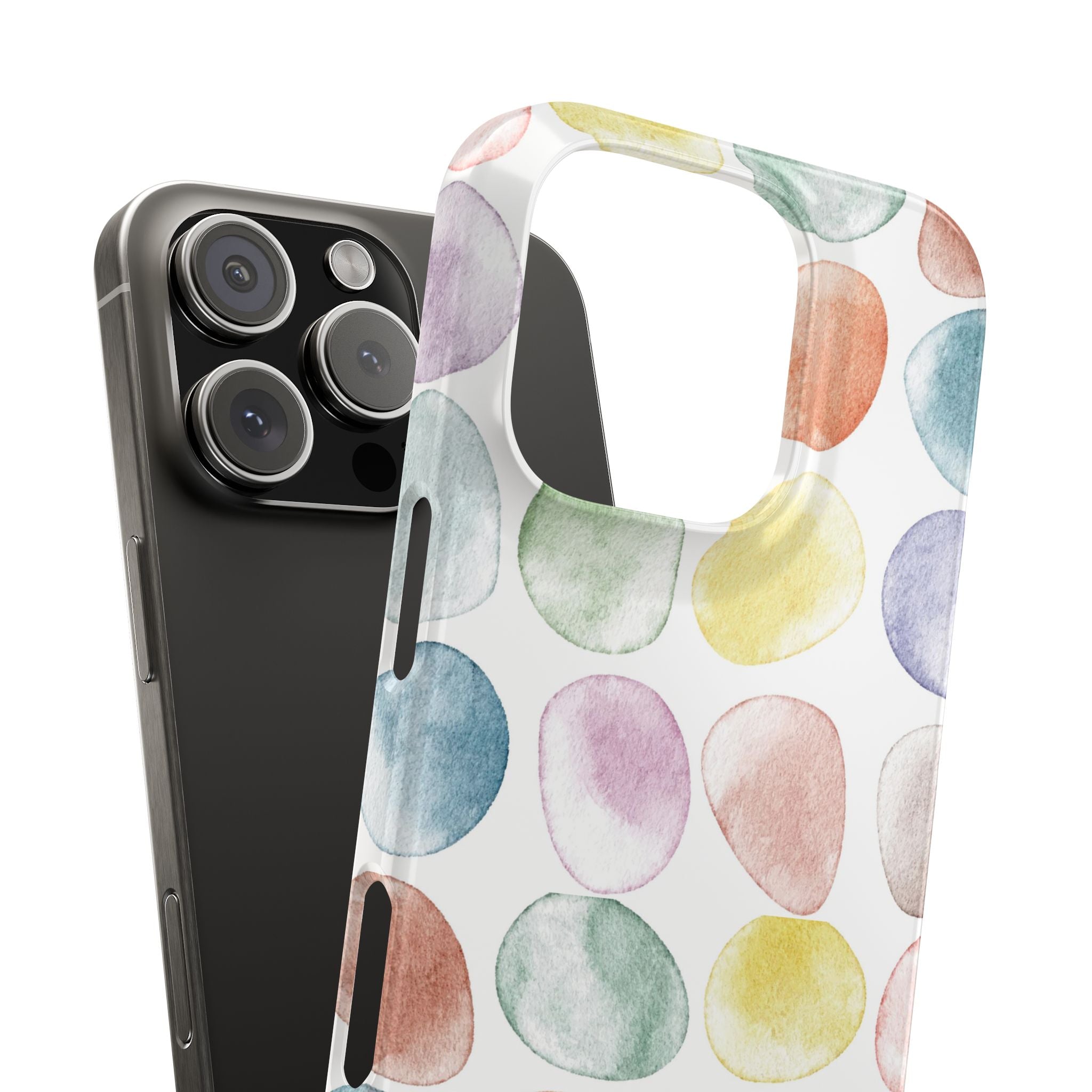Colorful Watercolor Organic Circle iPhone 17 + many models Phone Cases