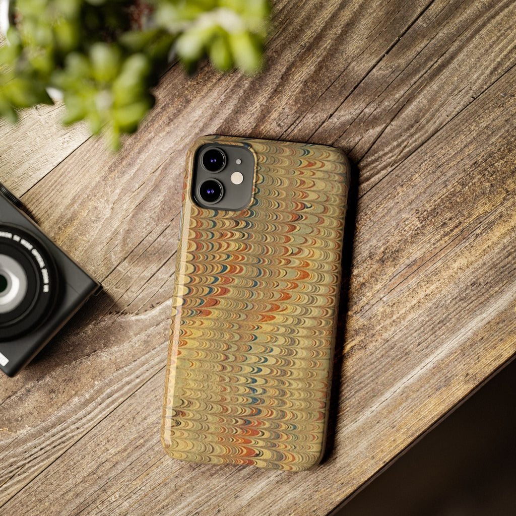 Phone Cases - Golden Fall Neutrals Italian Marbled Design, Gift for Art Lovers, Customizable and Stylish