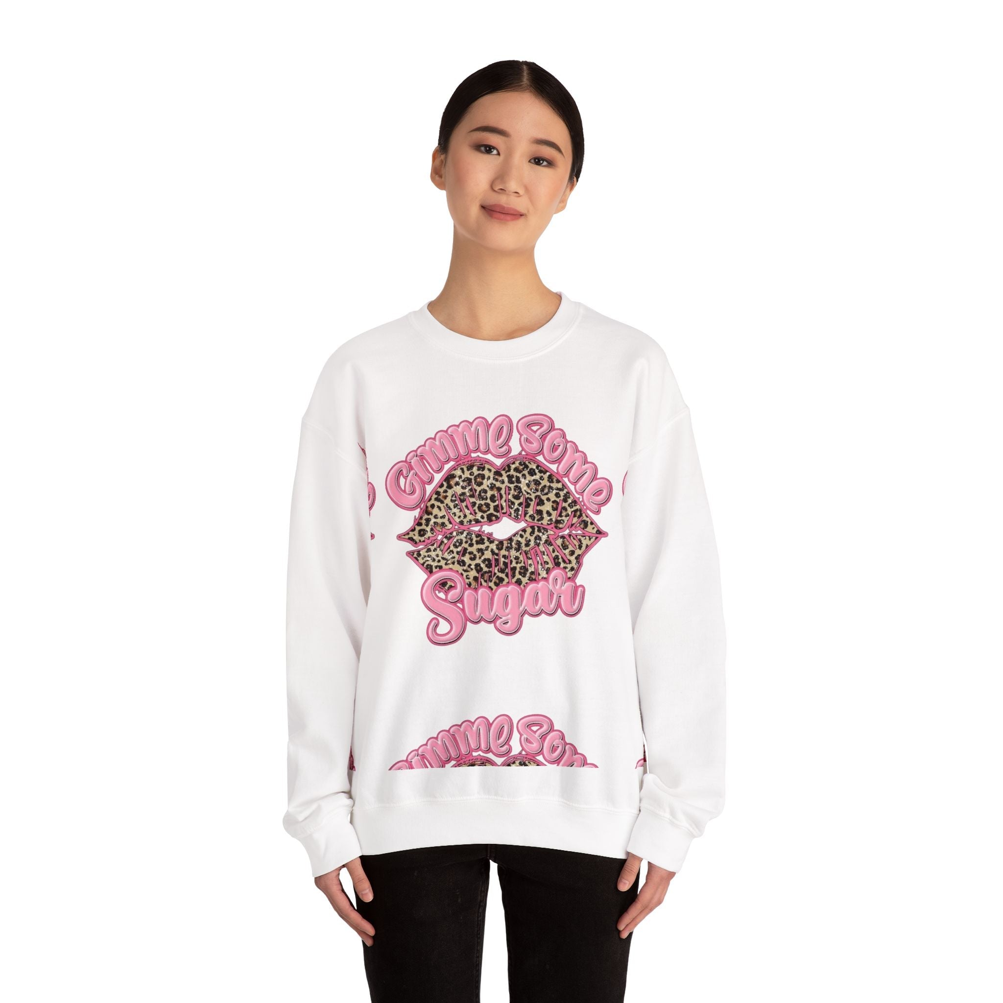 Gimme Some Sugar Leopard Lips Crewneck Sweatshirt