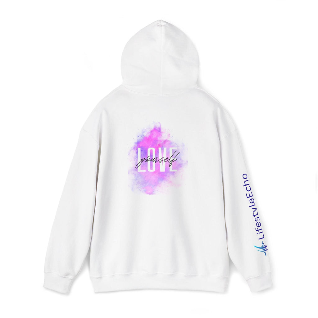 Hoodie - Love Yourself Violet Watercolor Graphic Hoodie