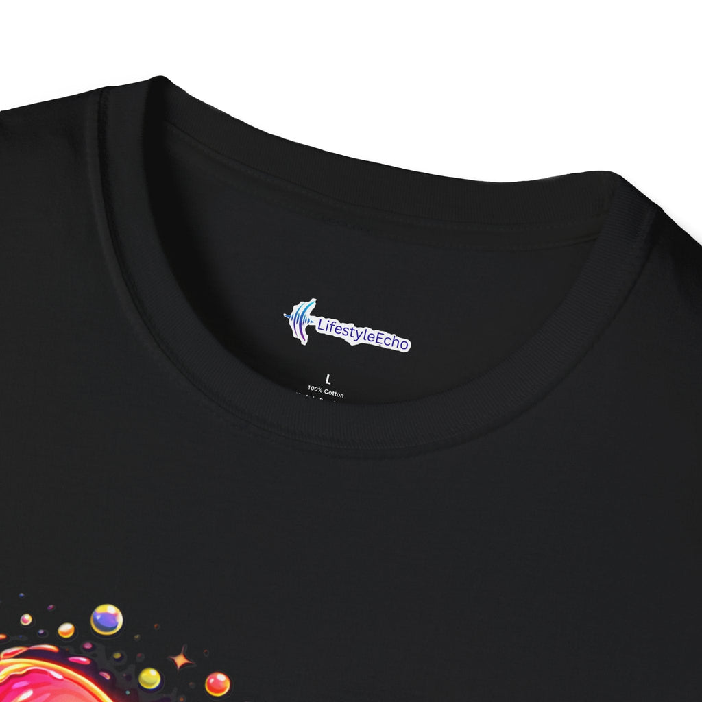 Melting Hearts Tee - Vibrant Double Heart Graphic T-Shirt