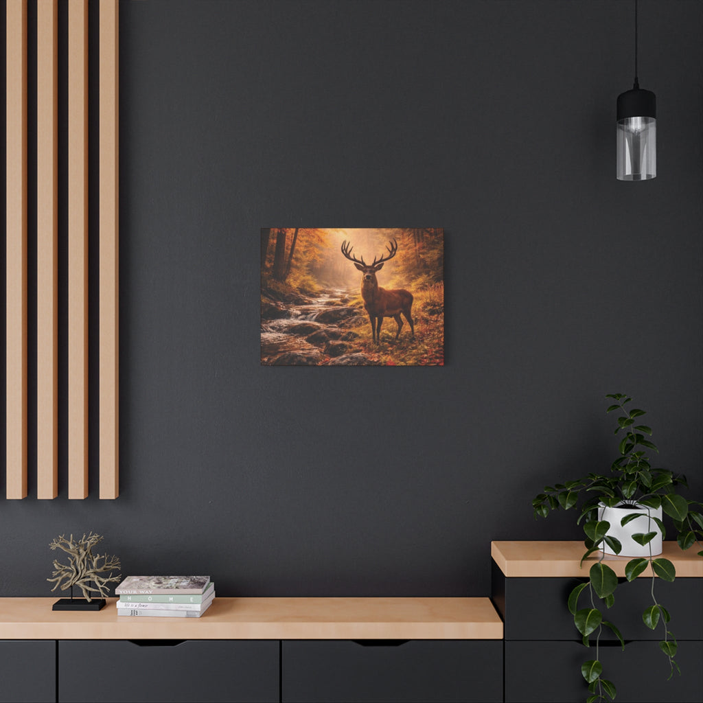 Autumn Wilderness Deer Canvas Wall Art