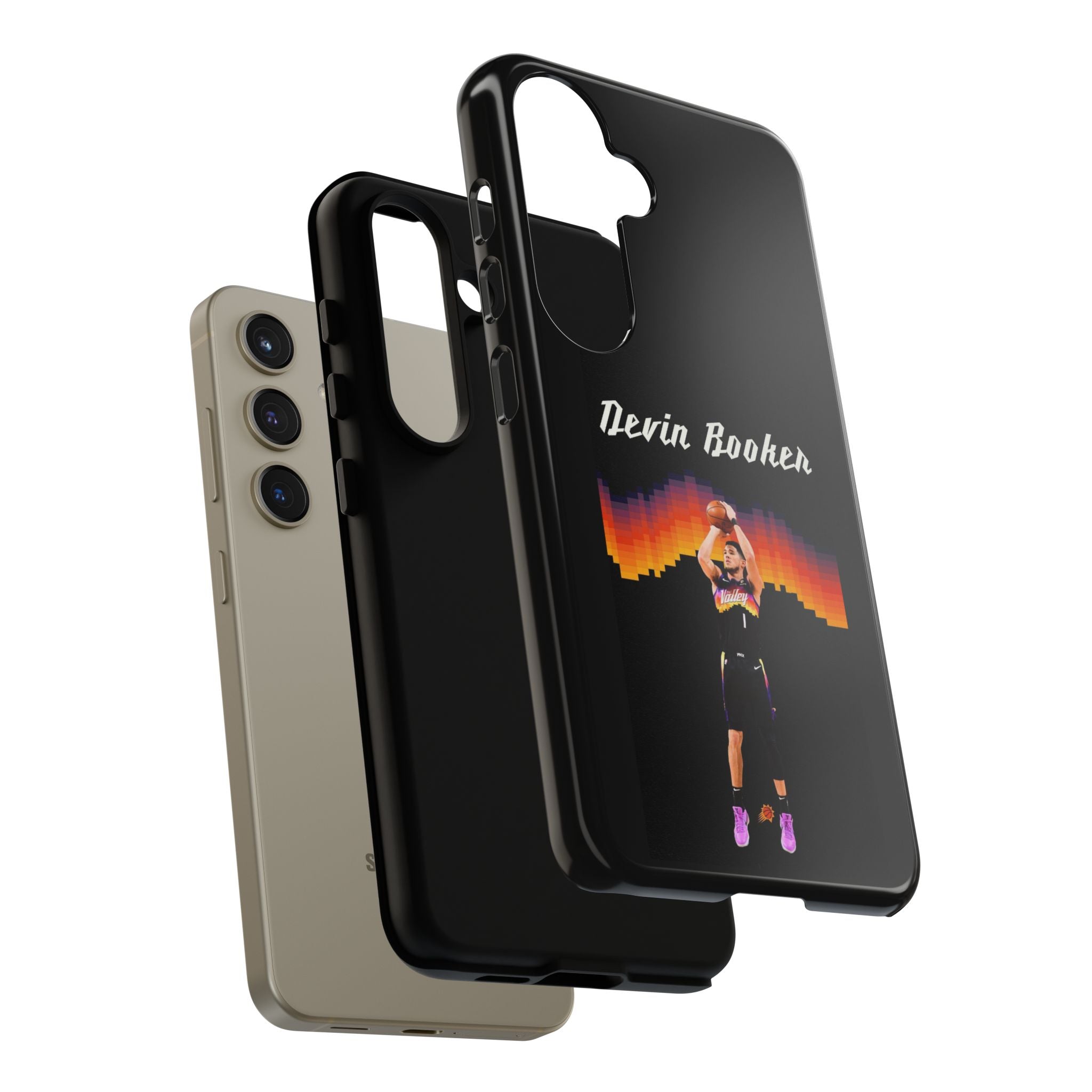 Devin Booker Precision Blaze Series – Dual-Layer ShockGuard Protection | Fits iPhone 8–16 Pro Max & Samsung Galaxy S10–S25 Ultra