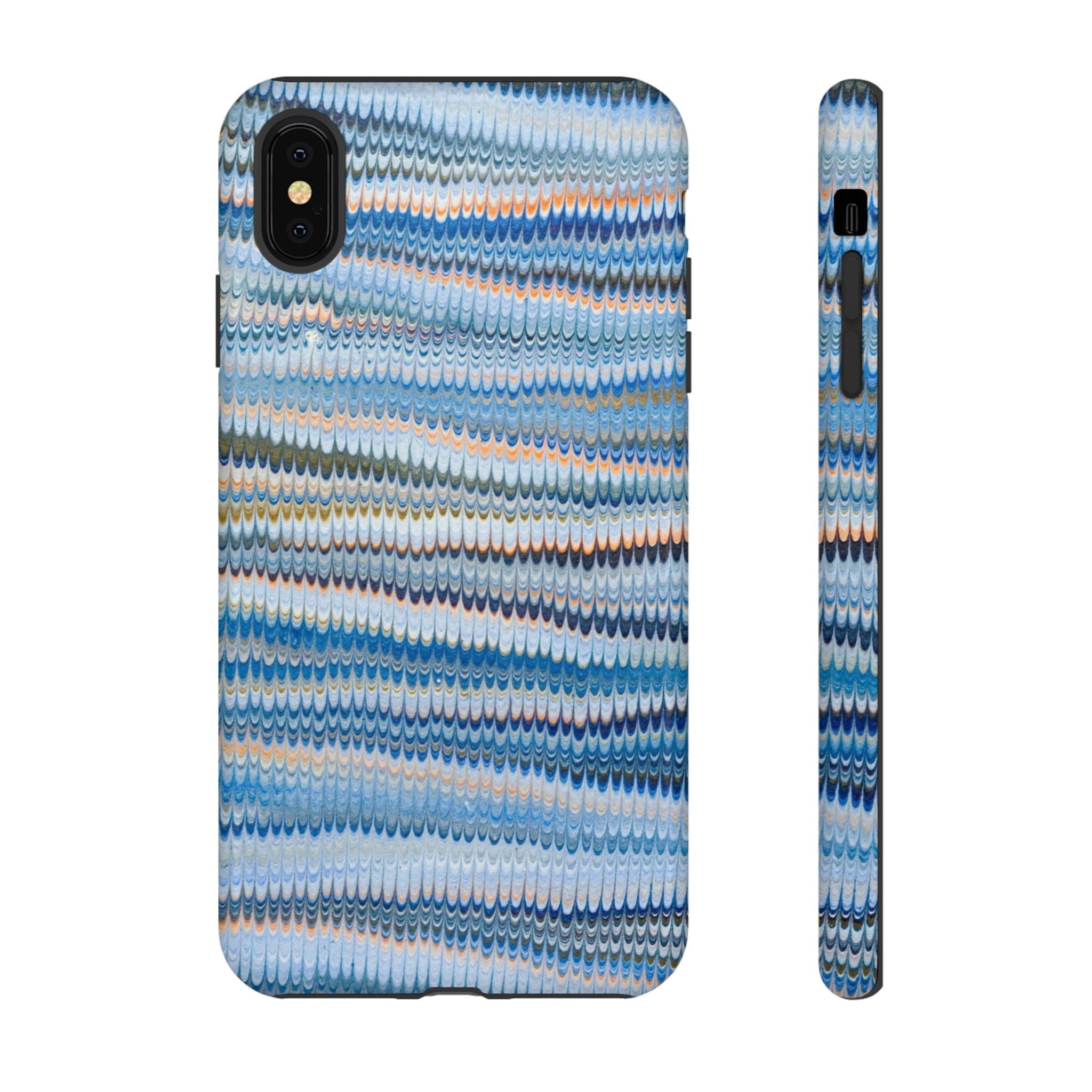 Blue Marbled Phone Cases iPhone + Samsung - all models, Vintage Marbled Design - Tough Cases