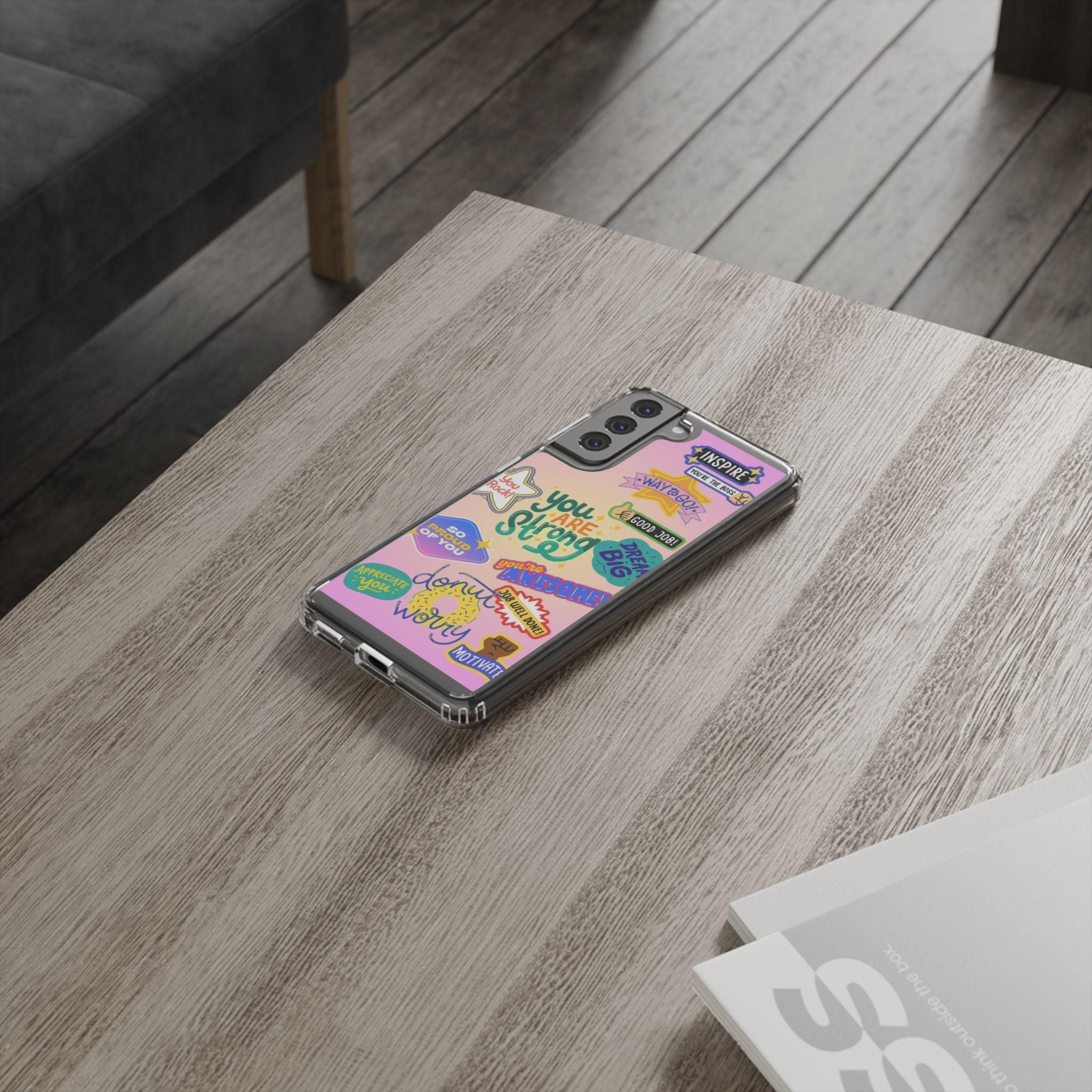 Motivational Stickers Clear Case