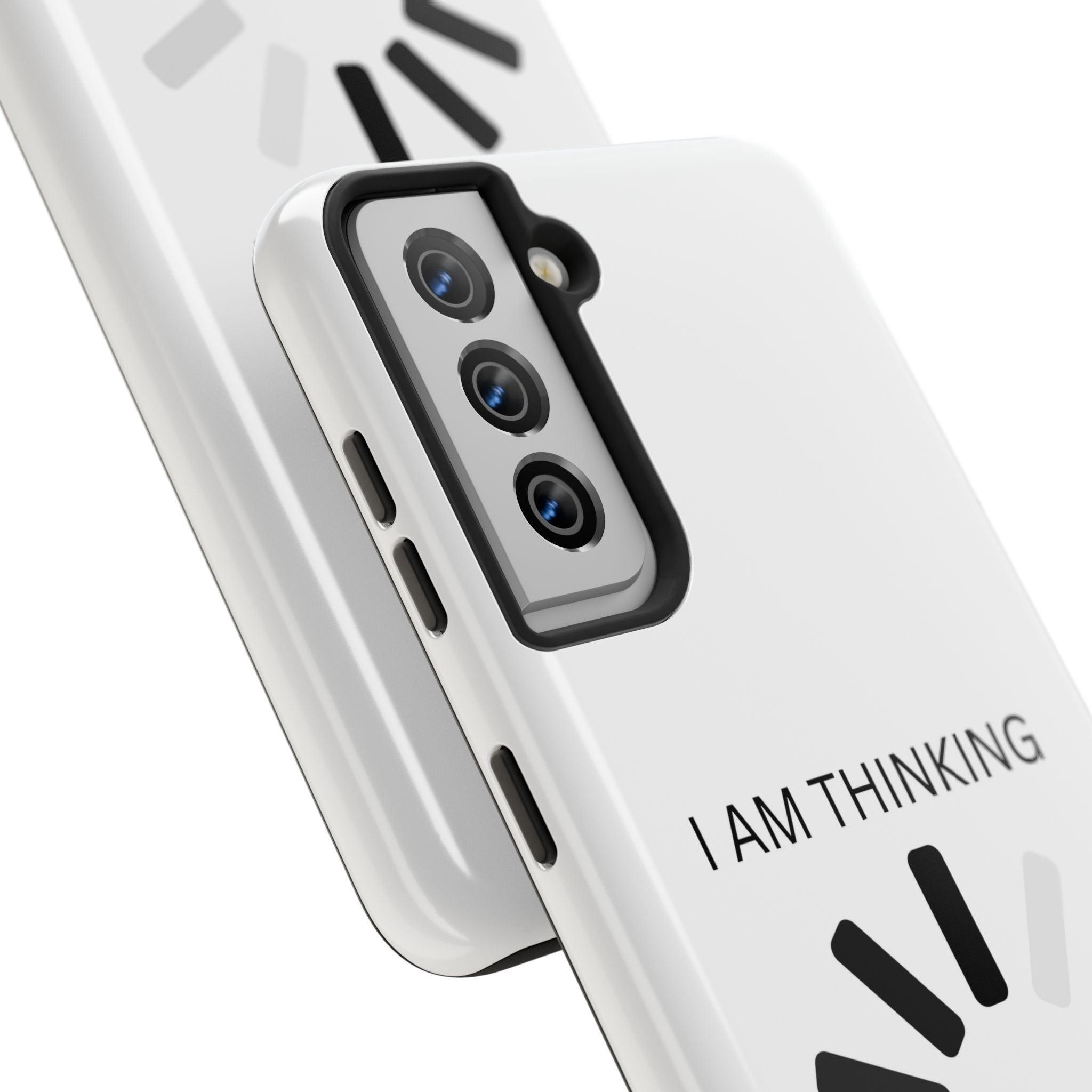 I Am Thinking To Much Text Printed Tough Phone Cases
