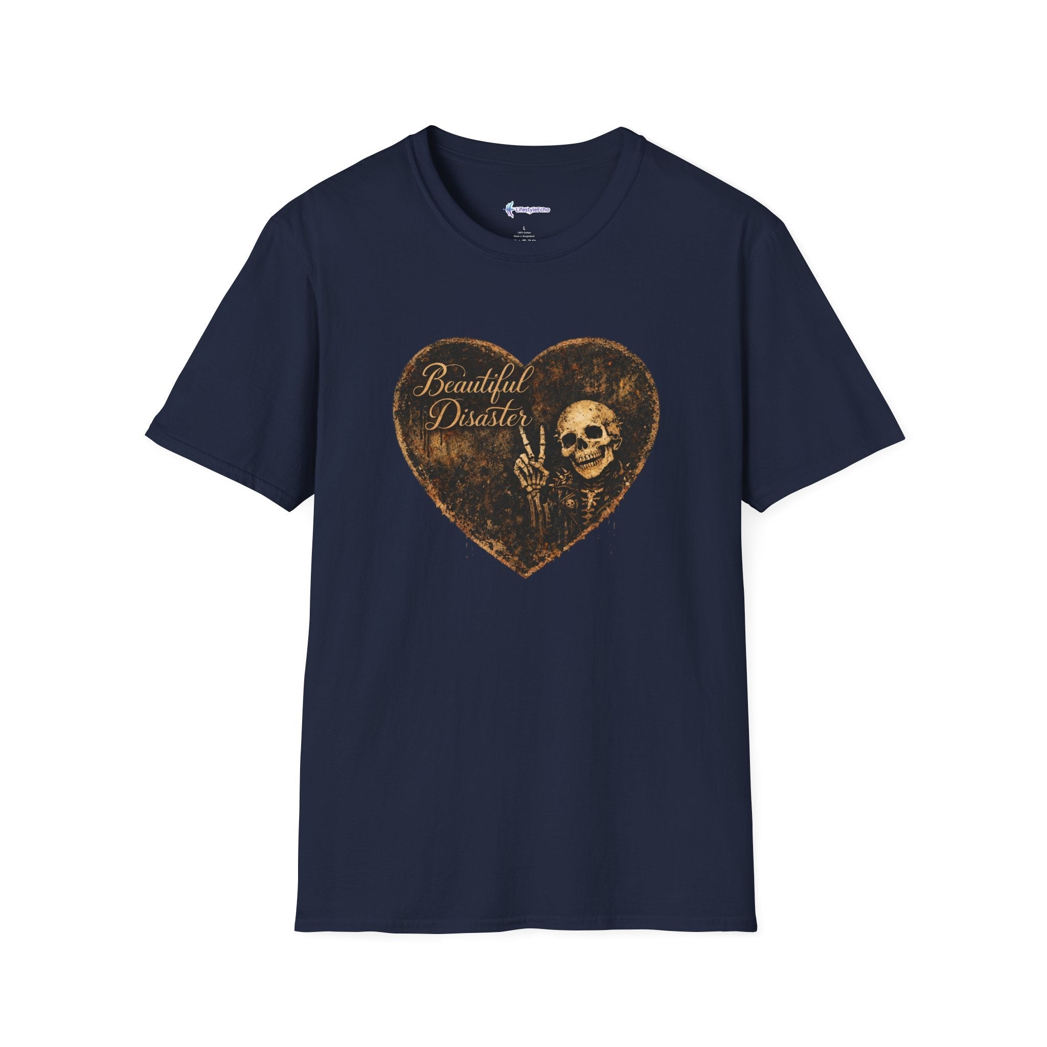 Beautiful Disaster Heart T-Shirt — Heart Graphic 'Beautiful Disaster' Tee