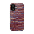 Burgundy and Blue Hues Italian Vintage Marble Design for Apple + Samsung