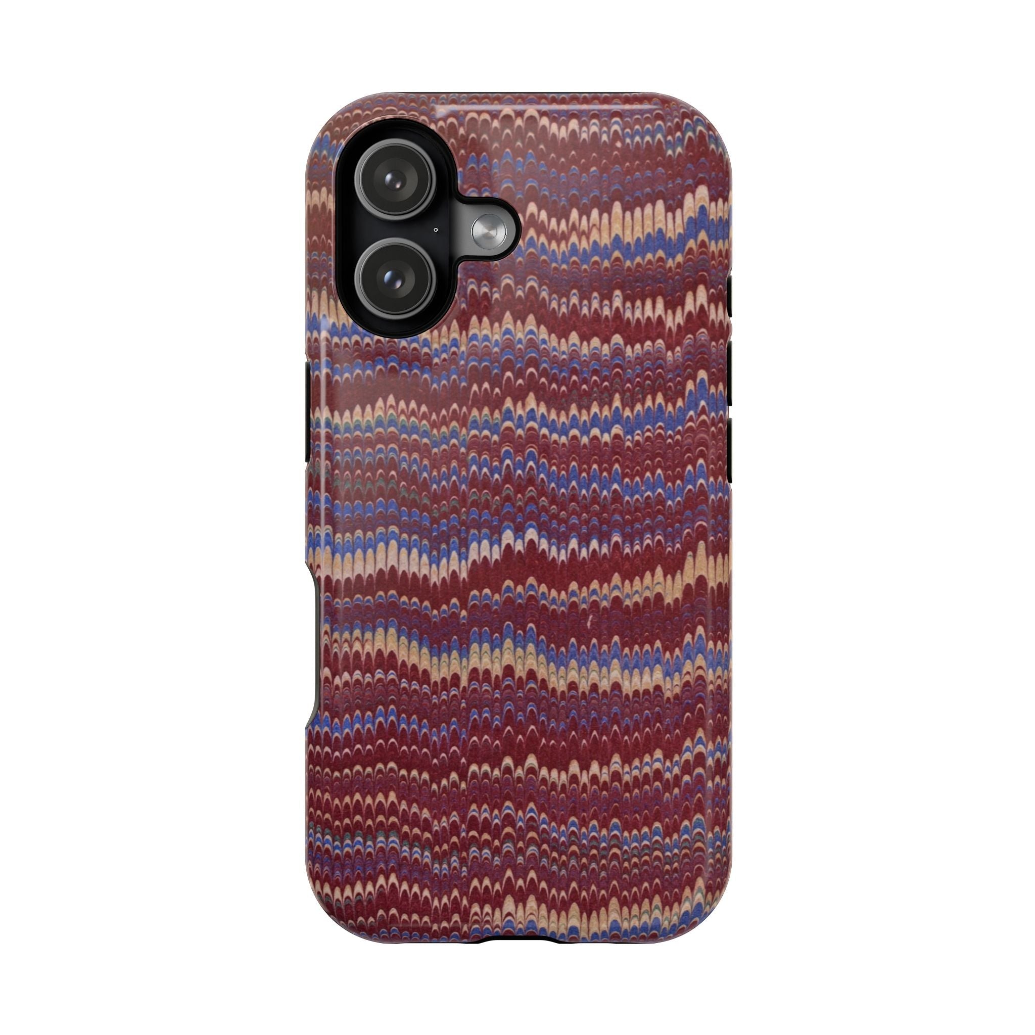 Burgundy and Blue Hues Italian Vintage Marble Design for Apple + Samsung
