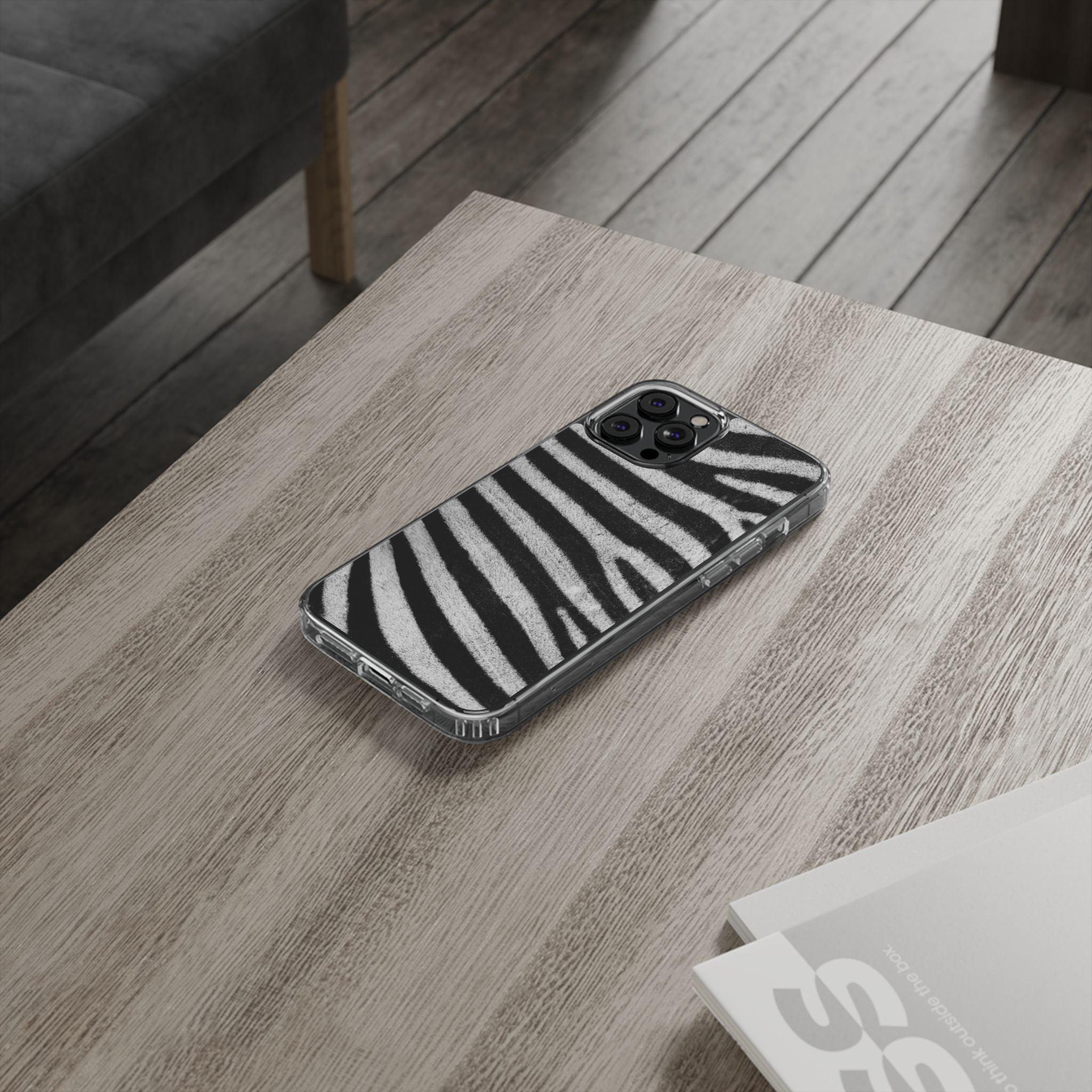 Clear Cases Black and White Zebra Stripes