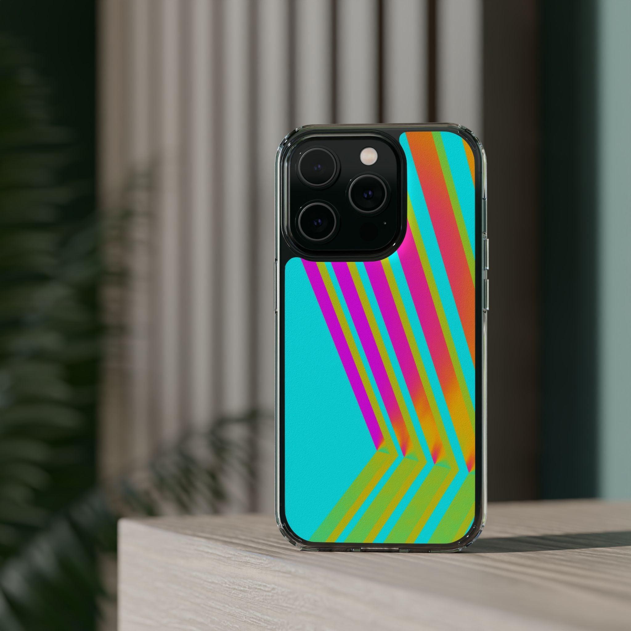 Abstract Pattern With Vibrant Color Clear Cases