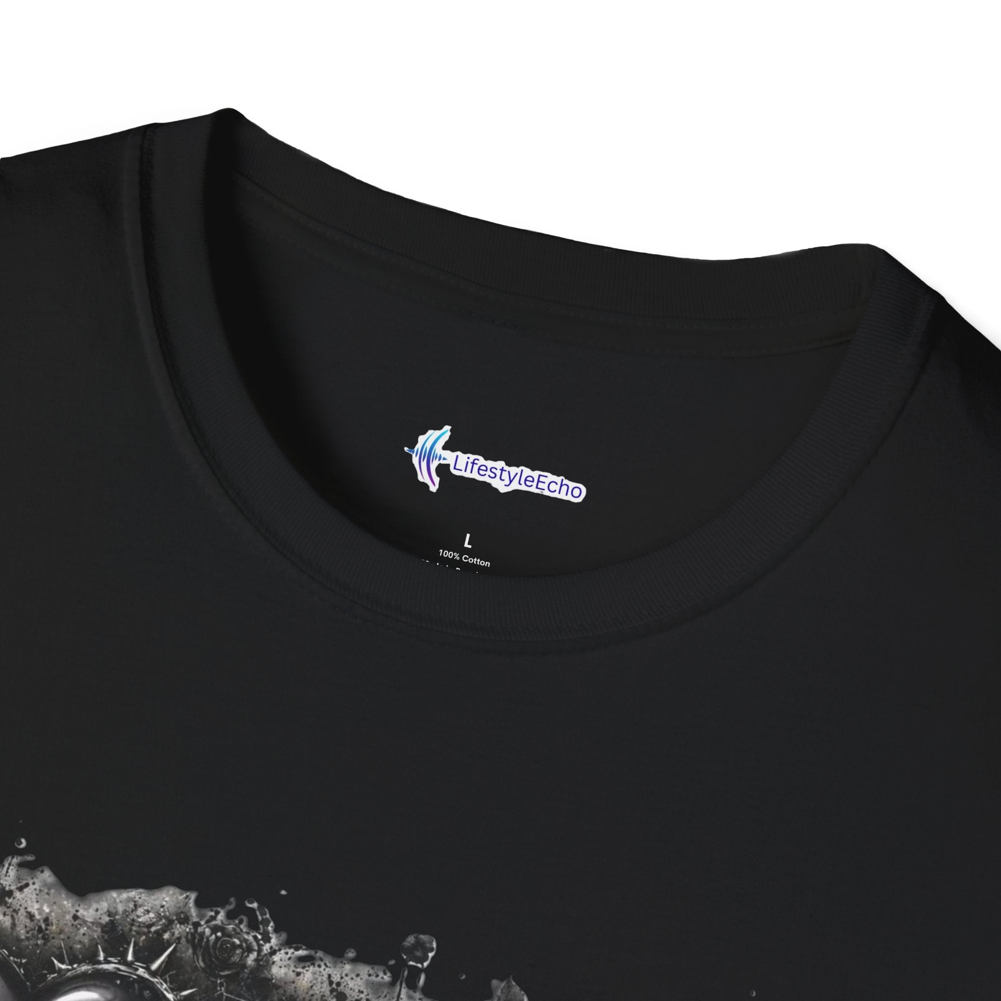 Grungy Hearts and Skulls Graphic T-Shirt