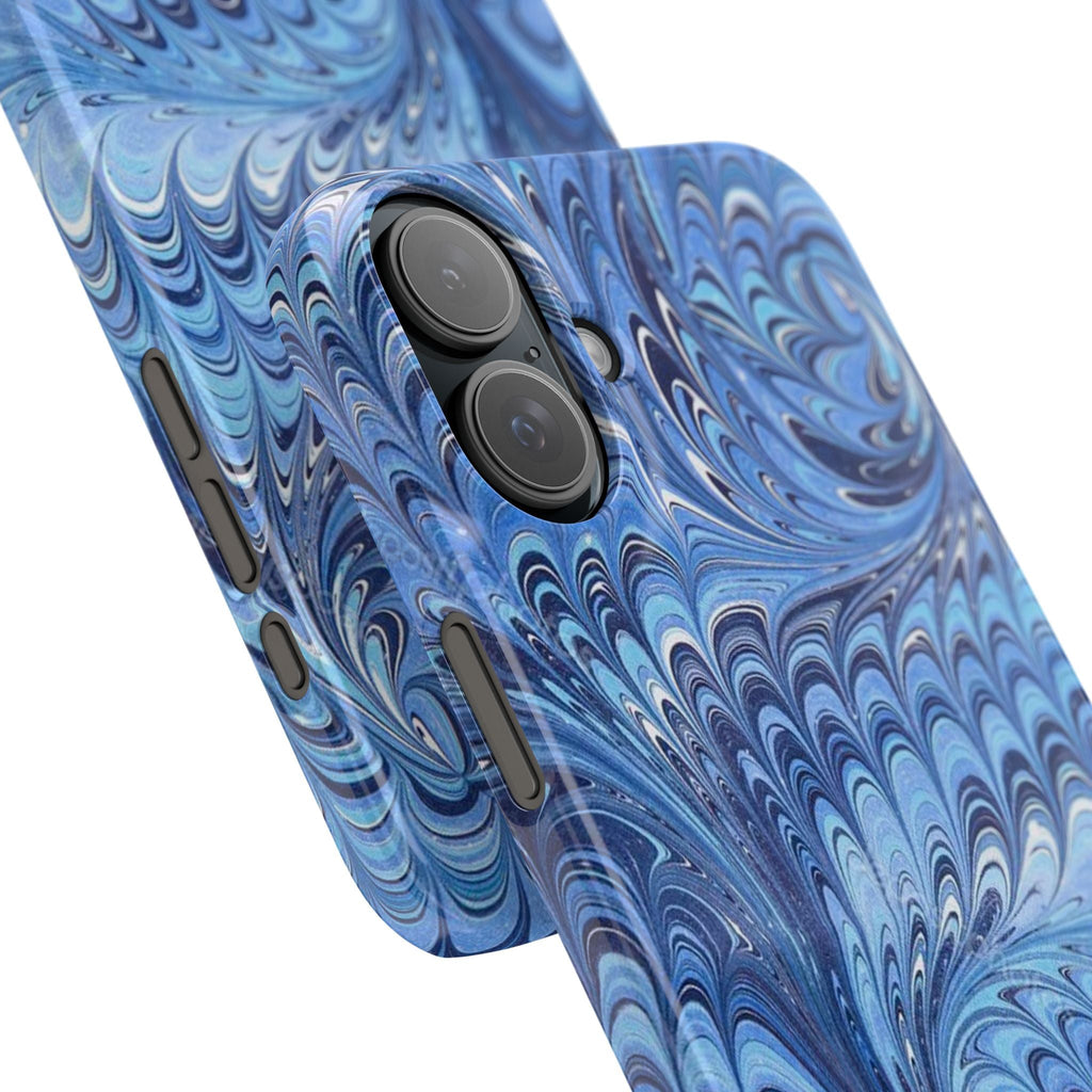 Deep Blue Italian Marbled Design Pallet Phone Case
