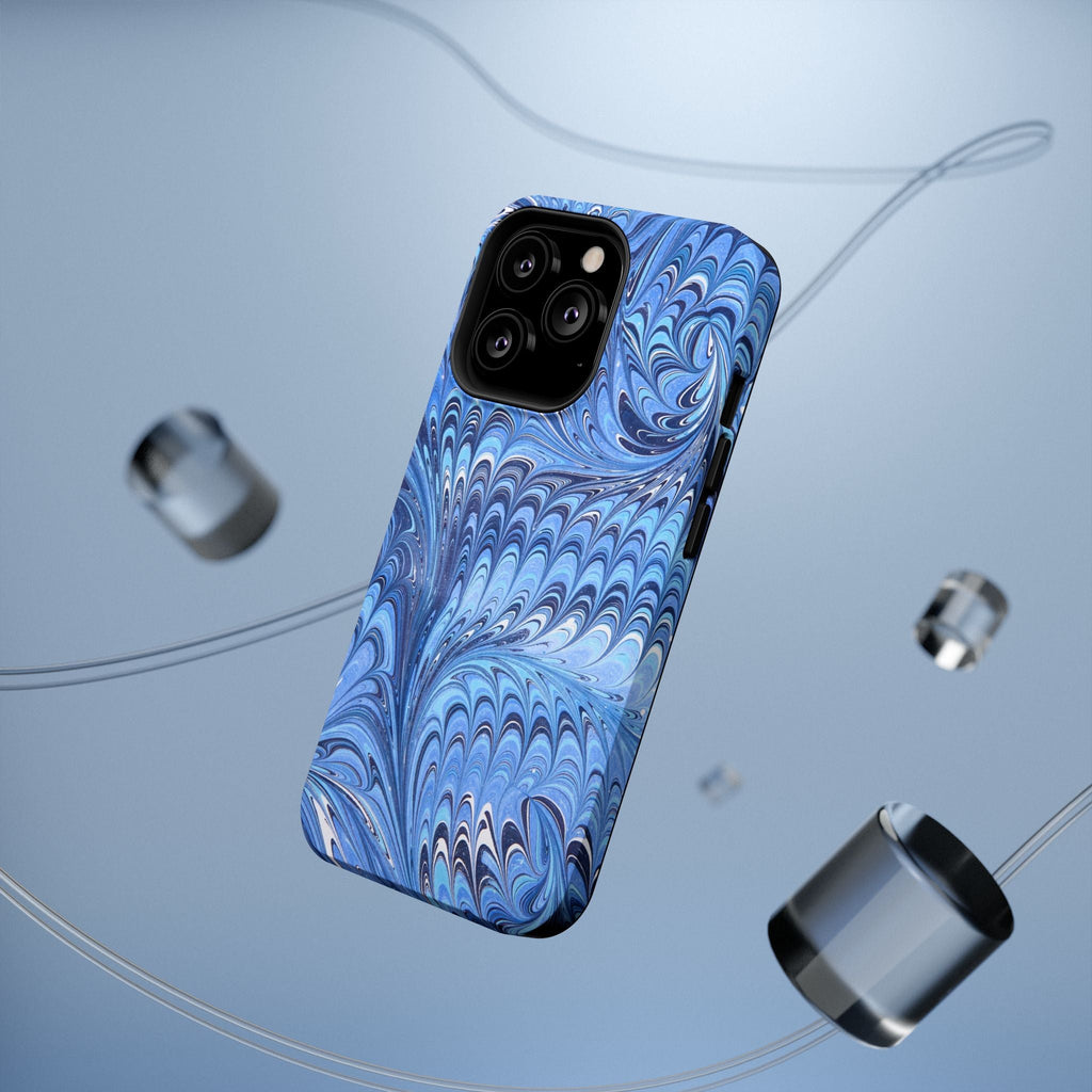 Blue Marbled Swirl Phone Case - Dual Layer Case
