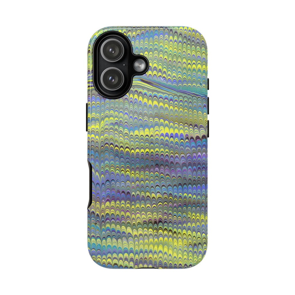 Lime Green + Lavender Florentine Marble Design - Dual Layer - Matte or Glossy