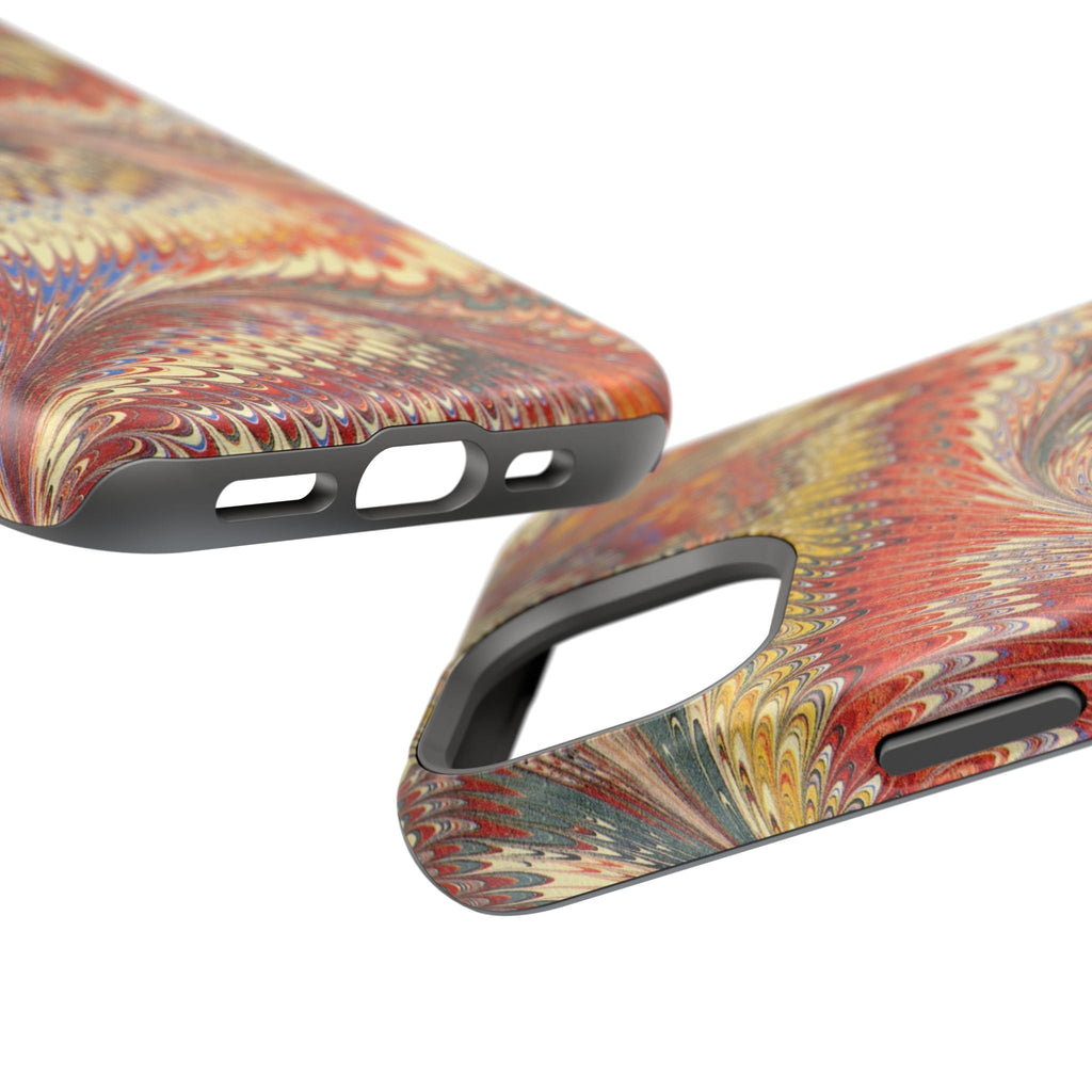 Rust and Gold Italian Vintage Marble Design Durable Phone Case for Apple + Samsung
