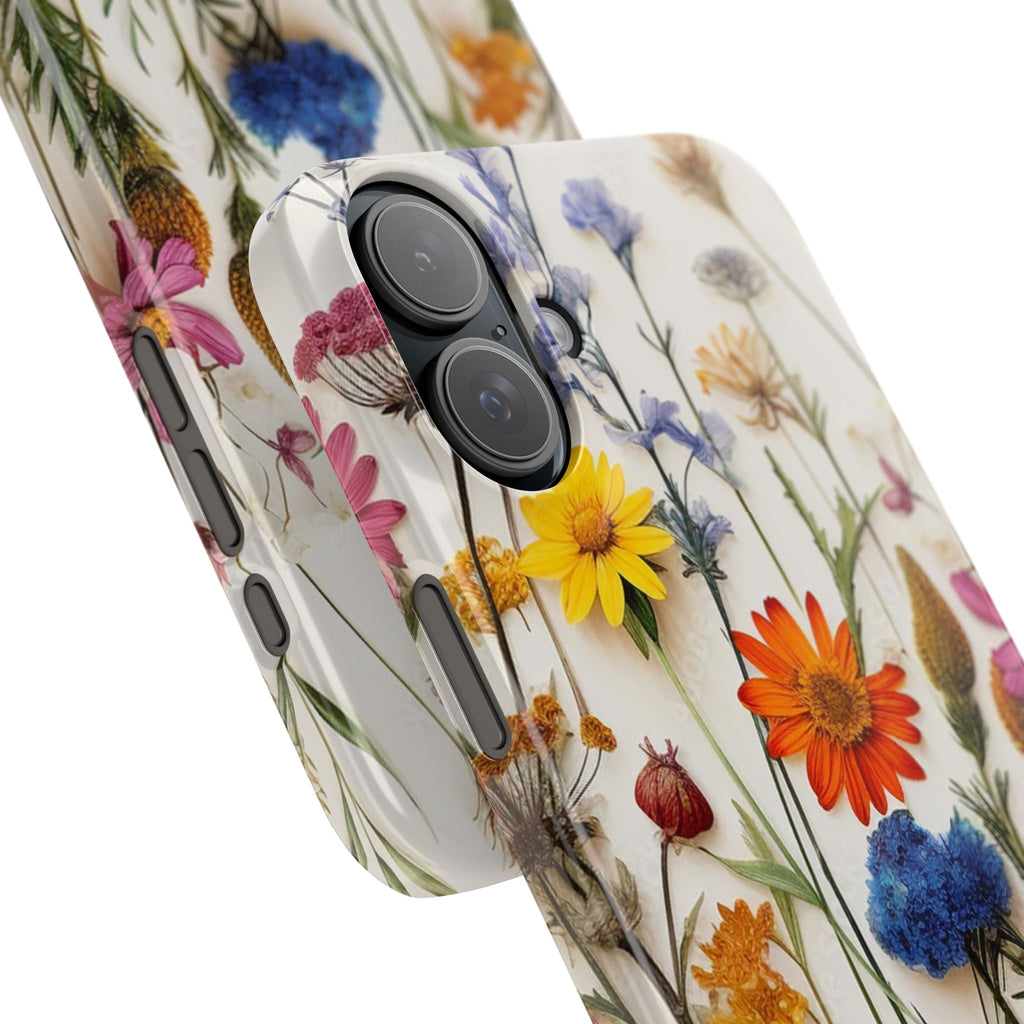 Floral Phone Cases, Slim Protective Cover, Pressed Flowers Design, iPhone 17 Case, Botanical Phone Accessories, Floral Theme Phone Case