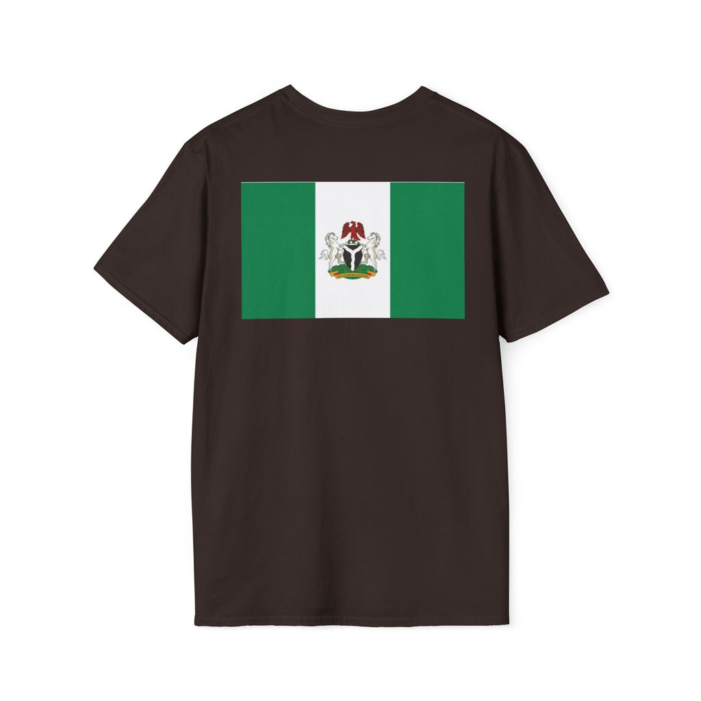 Nigeria Flag T-Shirt — Nigerian Crest Chest & Back Tee