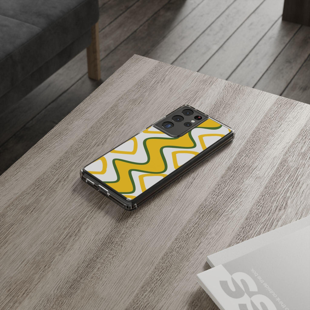 Bright Yellow Abstract With Shape Clear Cases