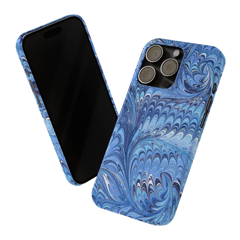 Deep Blue Italian Marbled Design Pallet Phone Case