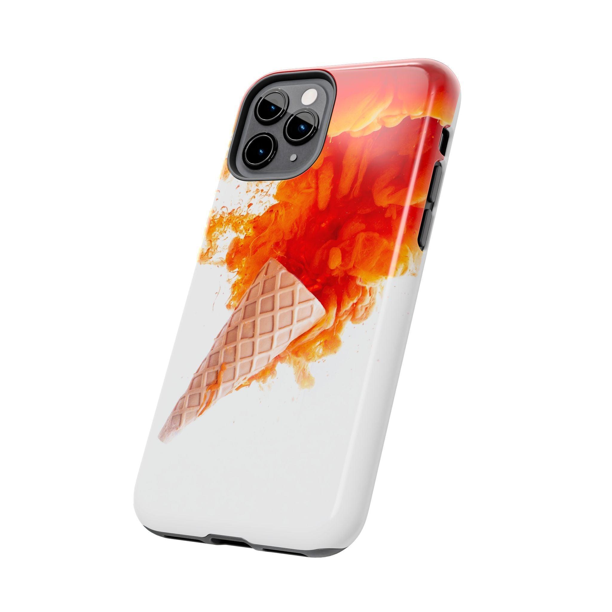 Ice Cream With Flame Of Colors Tough Phone Cases
