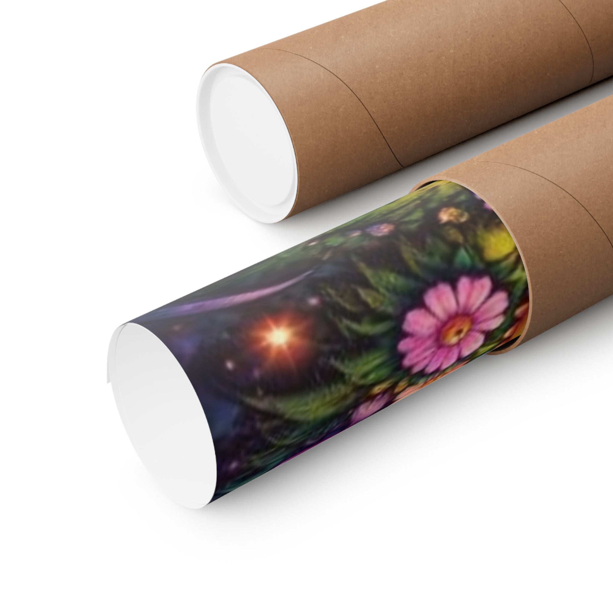 Psychedelic Rainbow Mushroom Poster