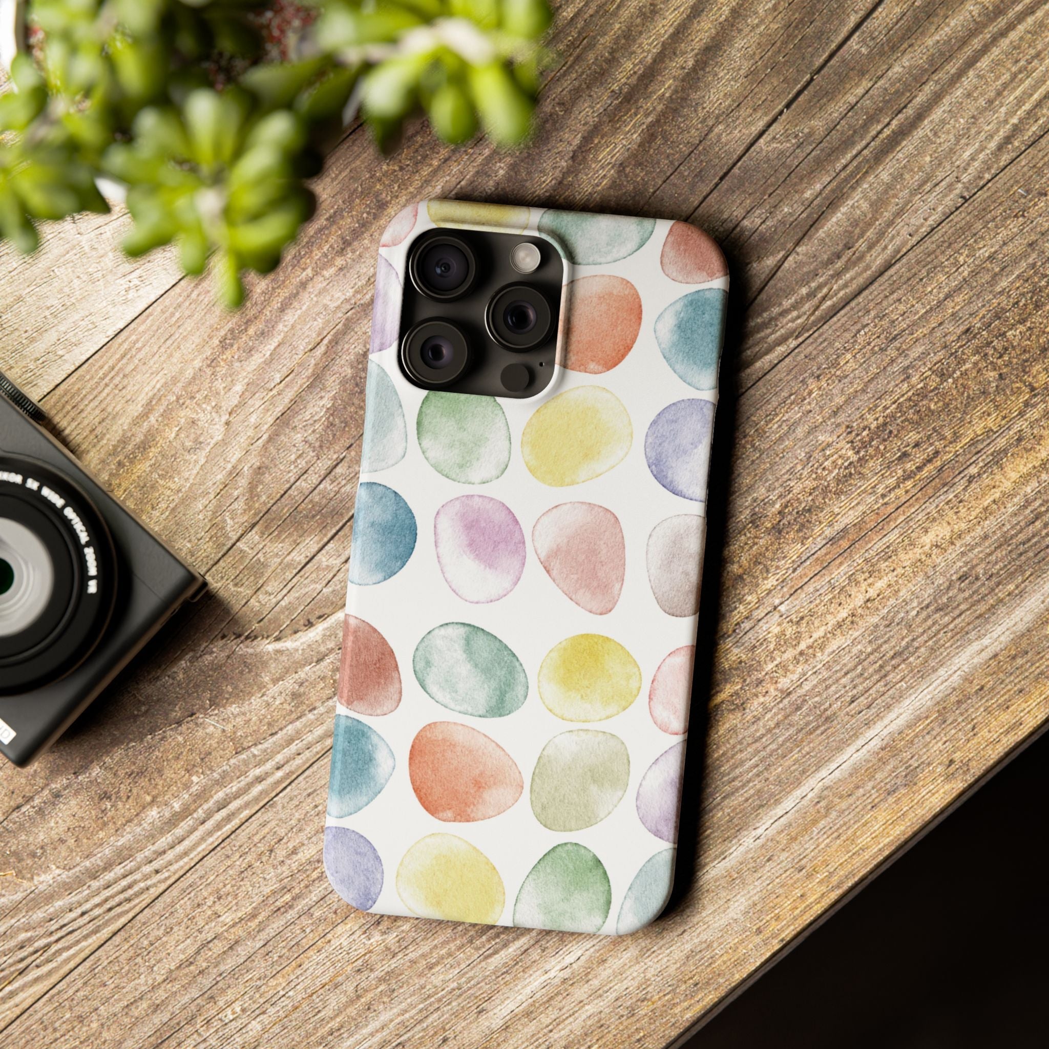 Colorful Watercolor Organic Circle iPhone 17 + many models Phone Cases