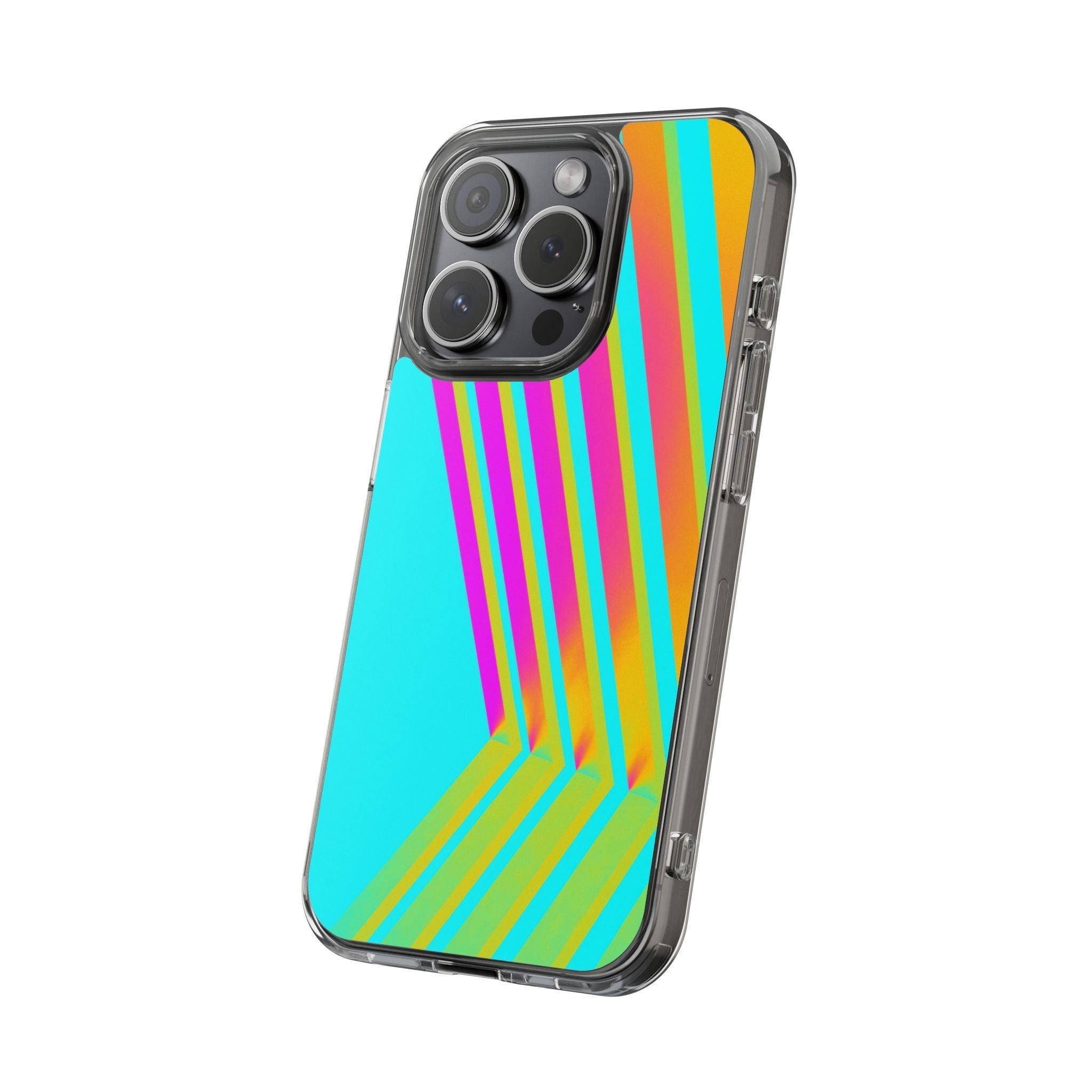 Abstract Pattern With Vibrant Color Clear Cases