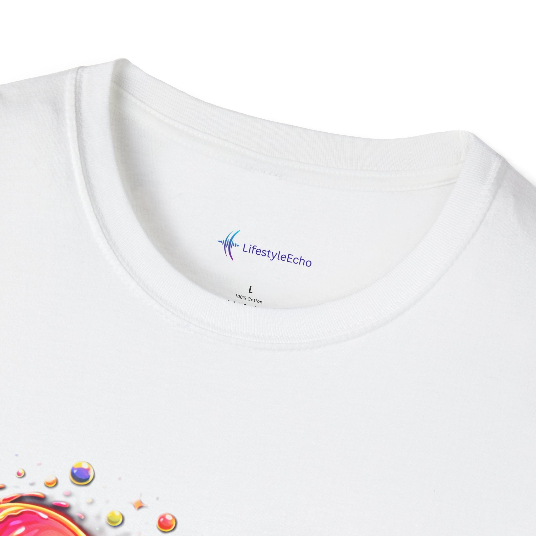 Melting Hearts Tee - Vibrant Double Heart Graphic T-Shirt