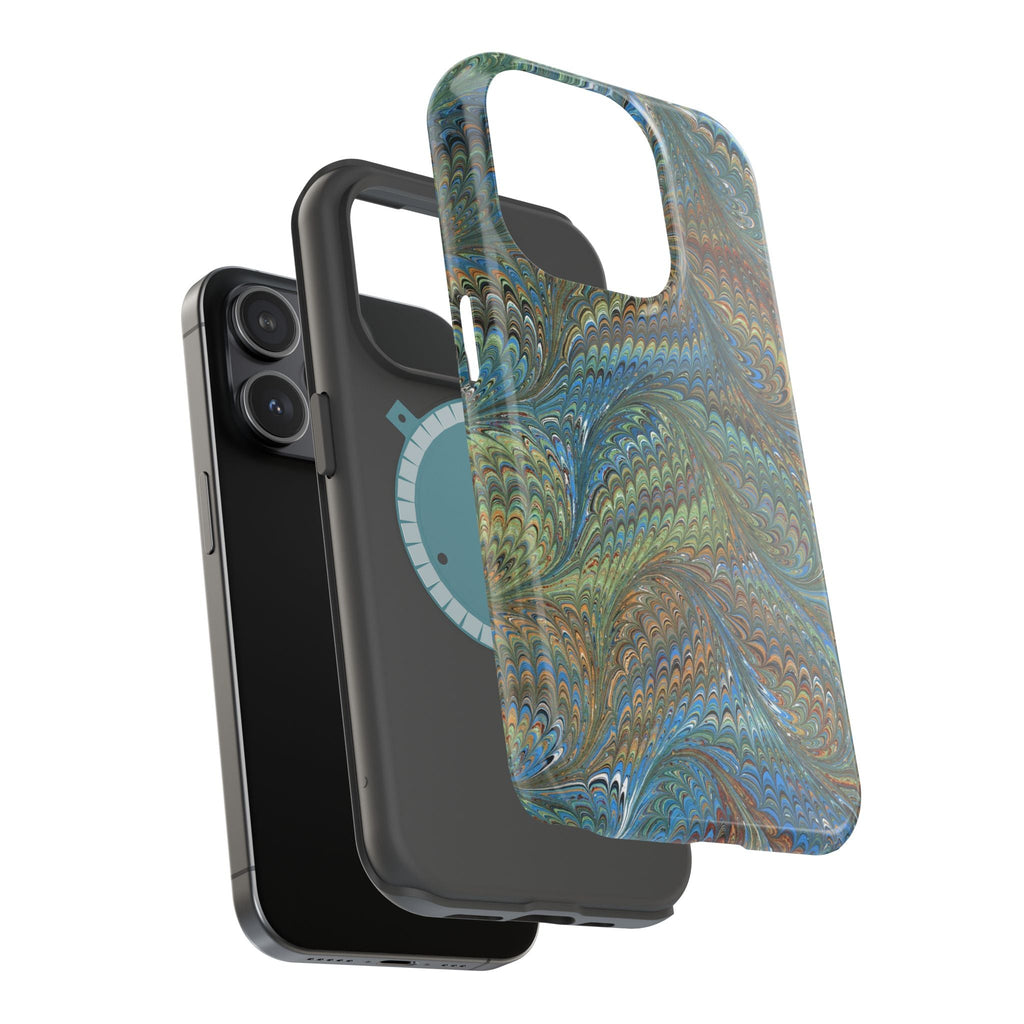 Blue and Green Swirl - Mag Safe - Dual Layer Case