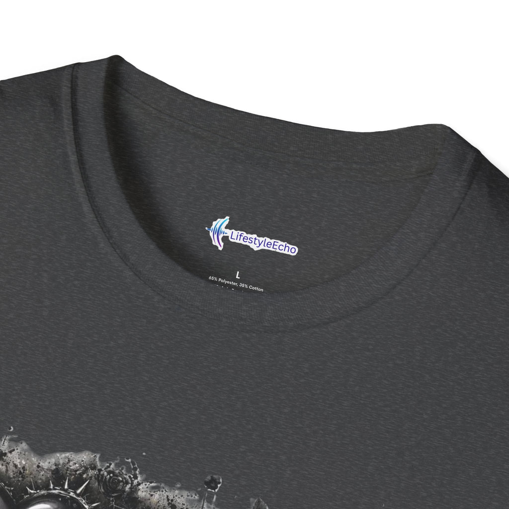 Grungy Hearts and Skulls Graphic T-Shirt