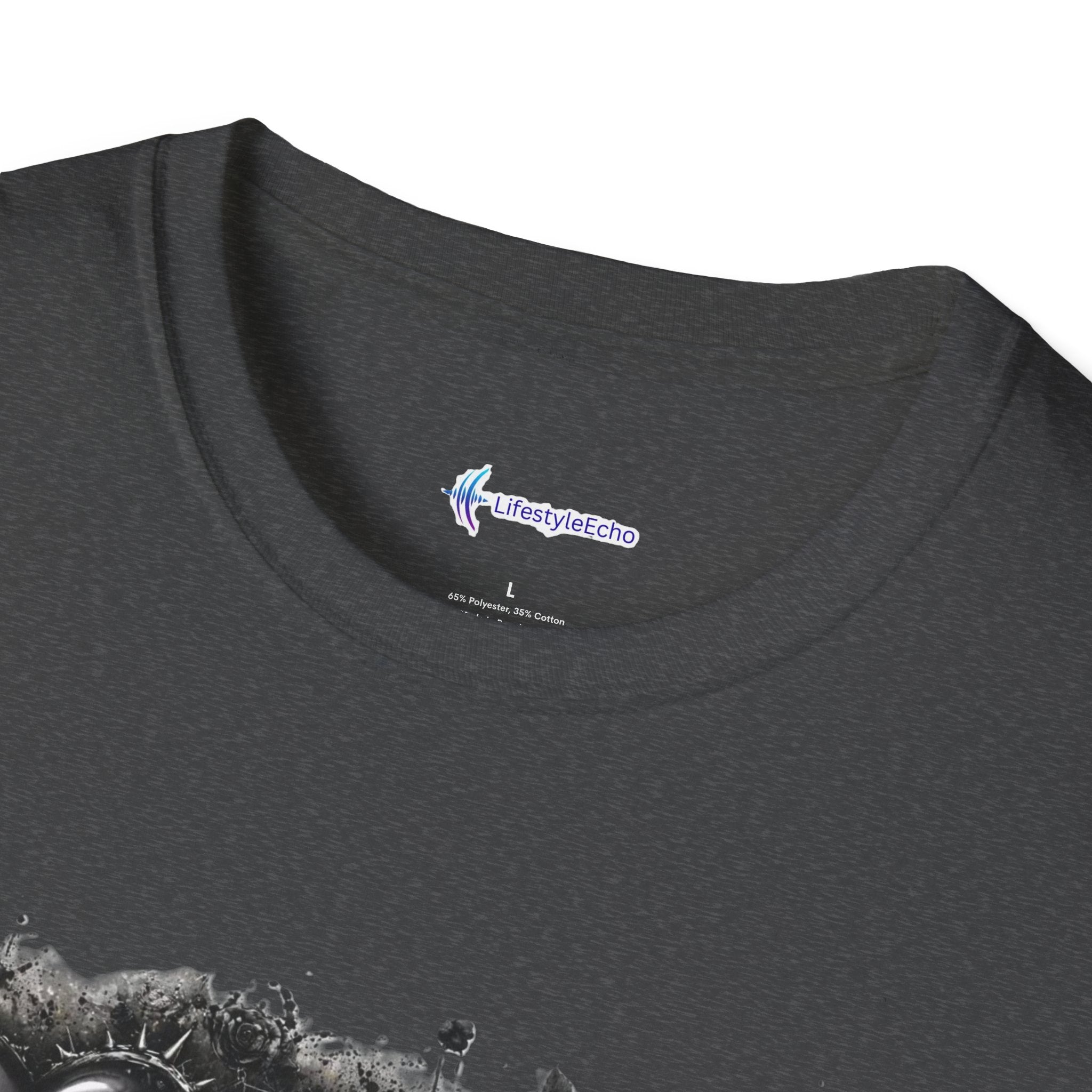 Grungy Hearts and Skulls Graphic T-Shirt