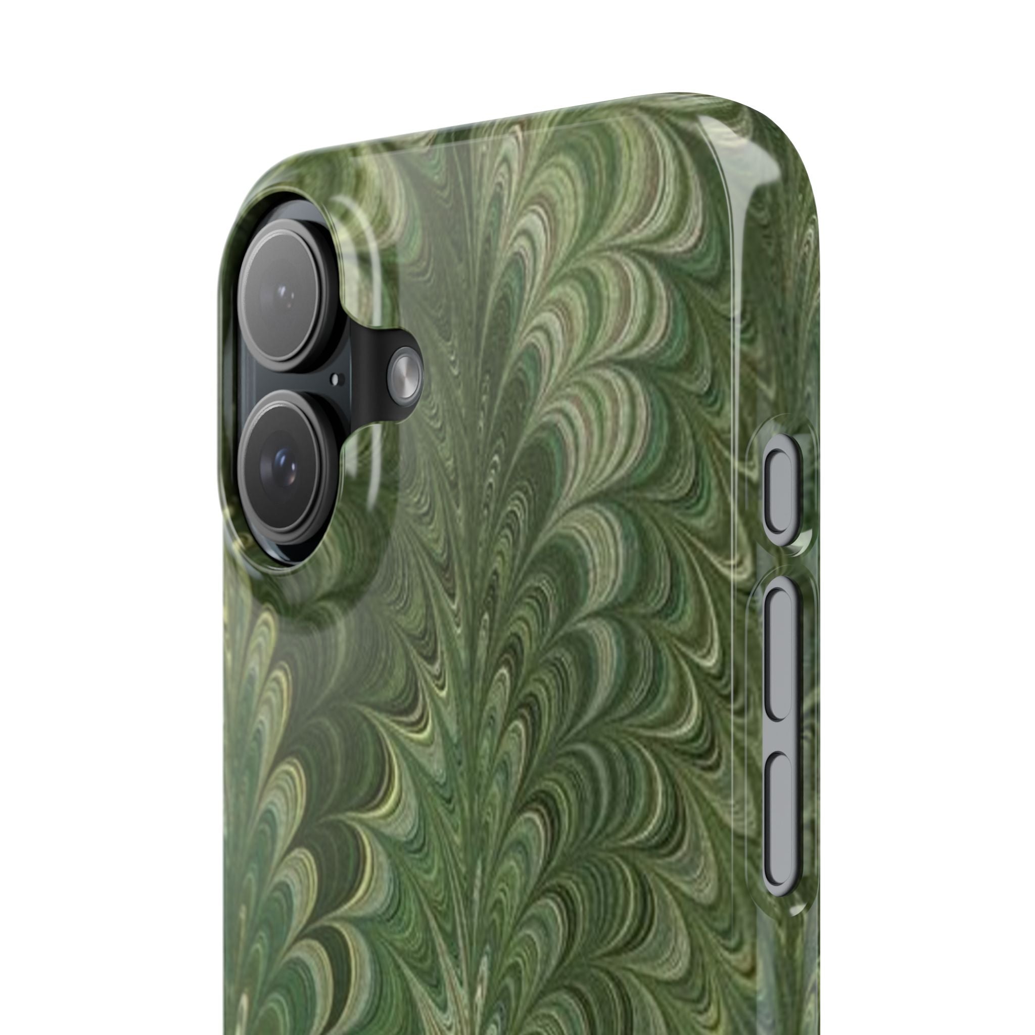 Green Marbled Phone Case