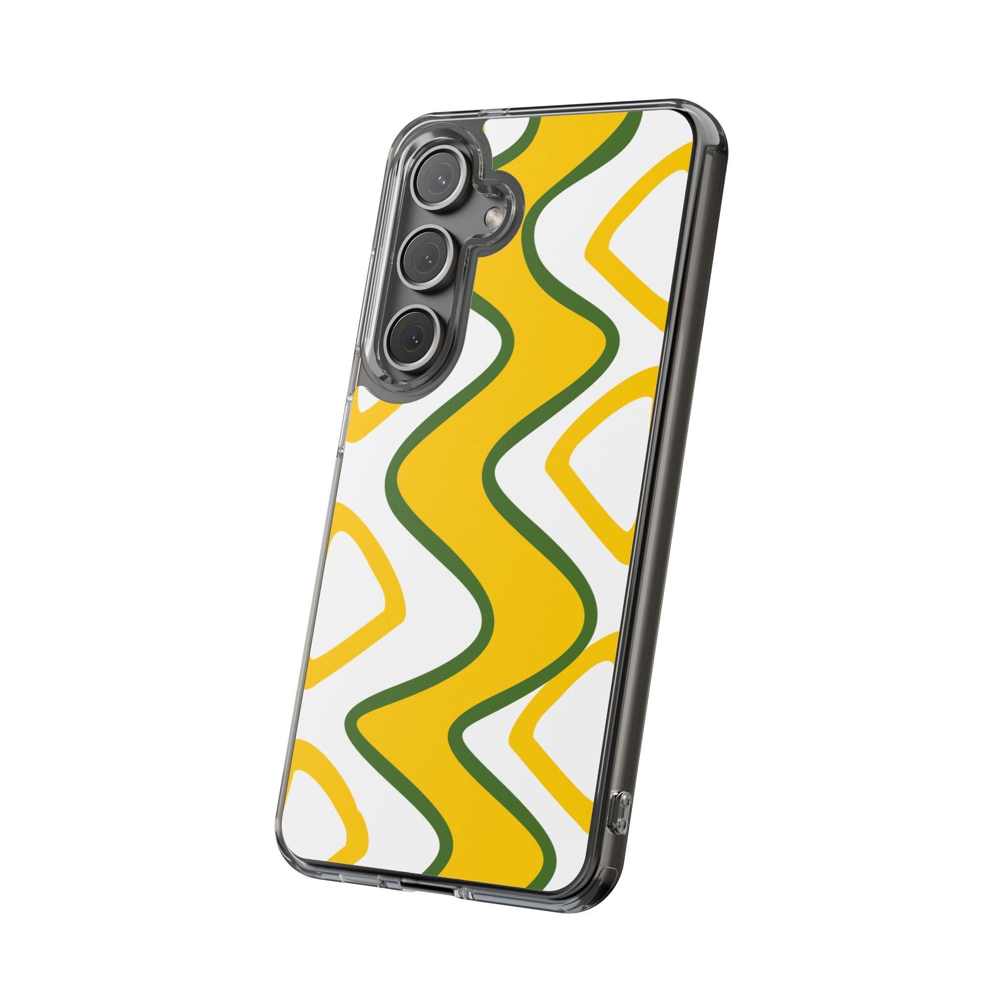 Bright Yellow Abstract With Shape Clear Cases