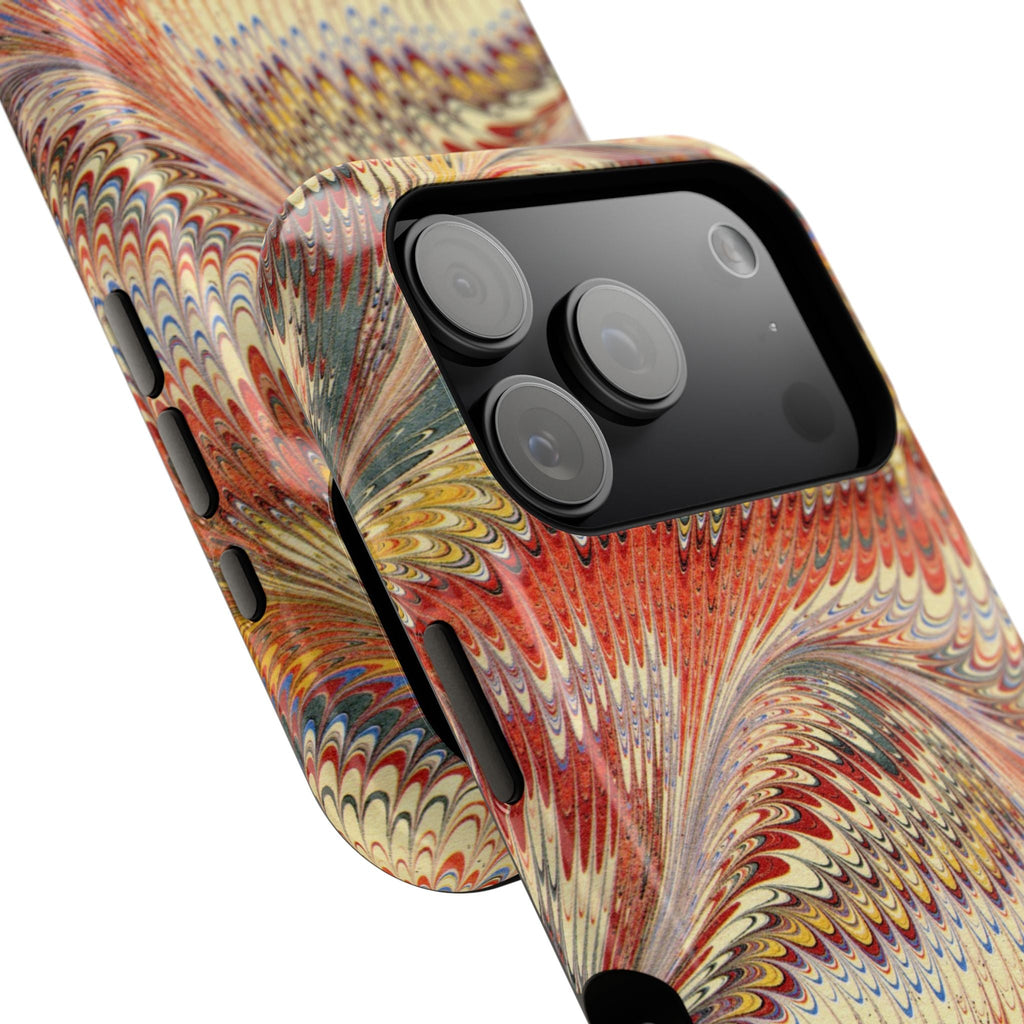Rust and Gold Italian Vintage Marble Design Durable Phone Case for Apple + Samsung