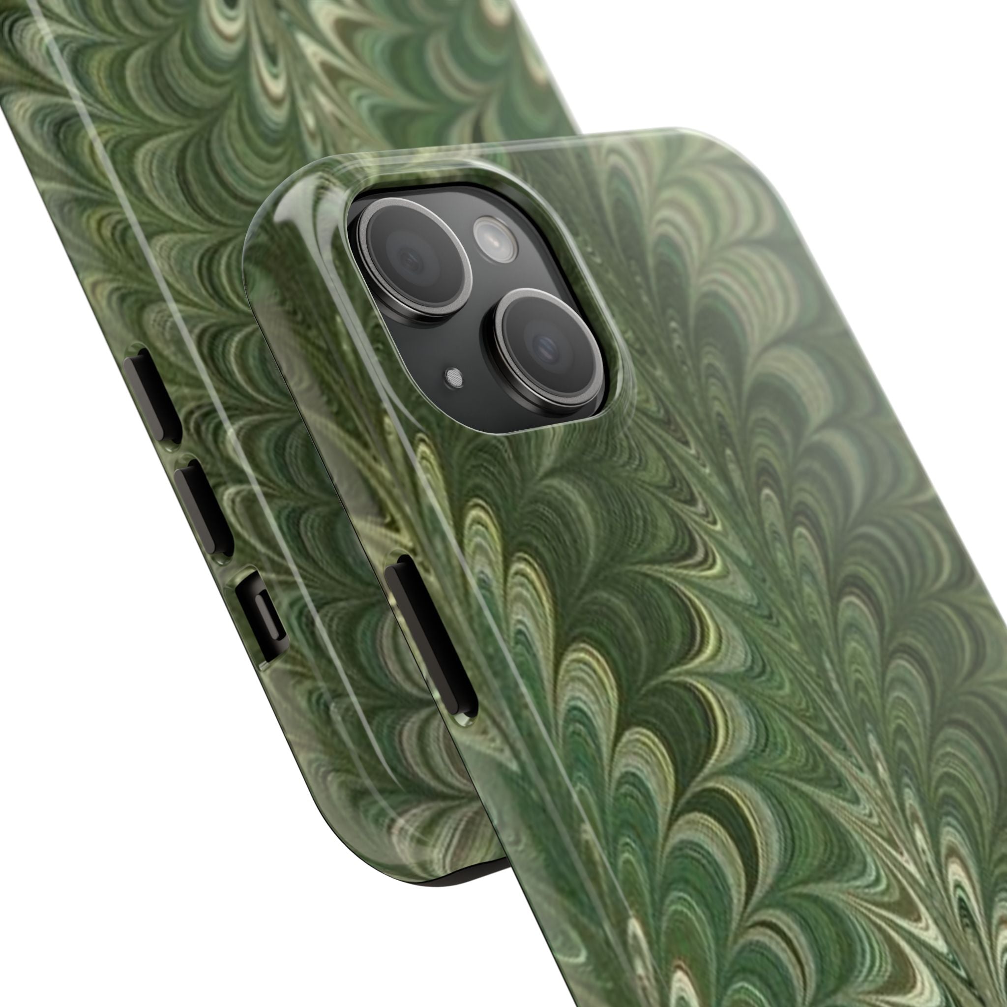 Deep Green Marble Italian Durable Phone Case