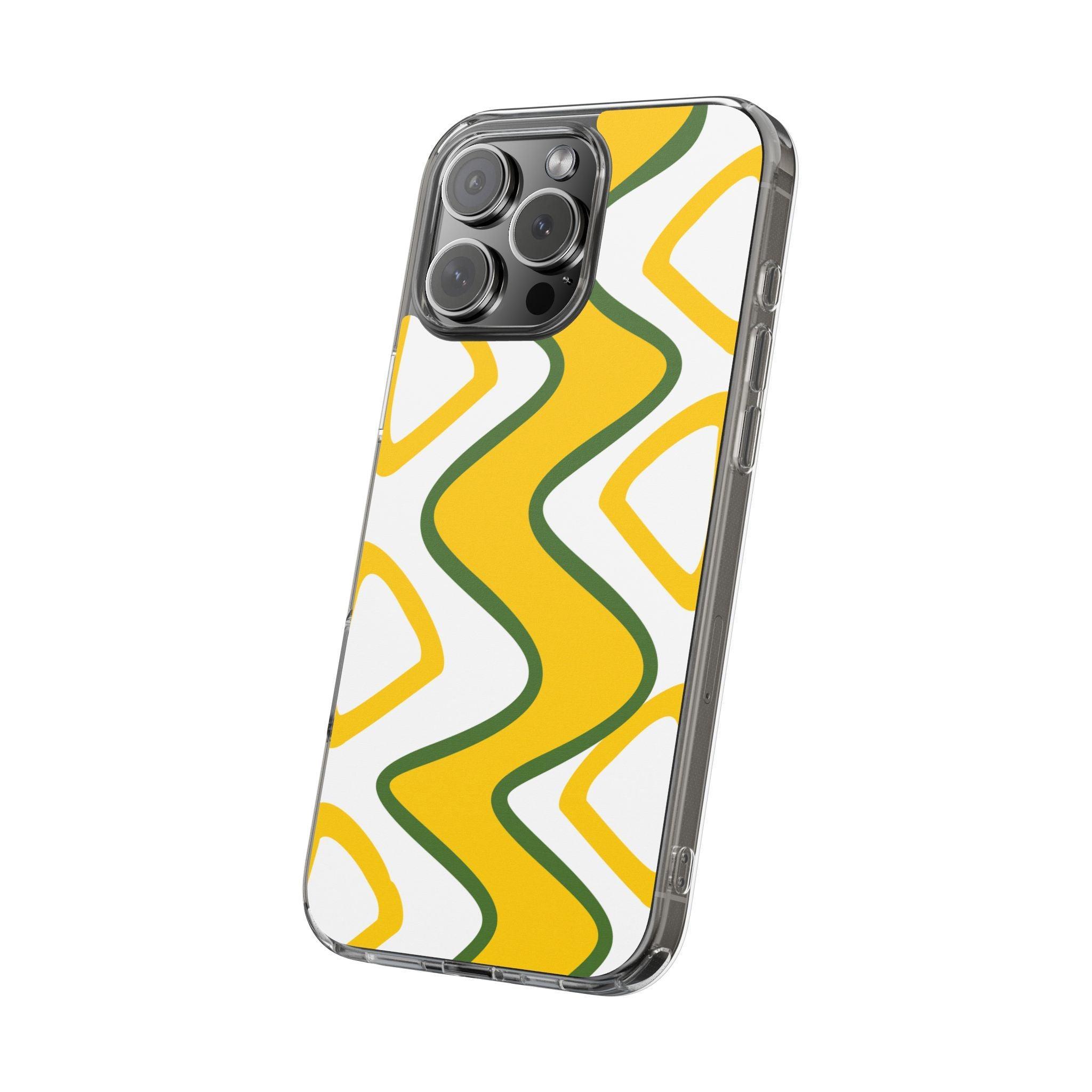 Bright Yellow Abstract With Shape Clear Cases